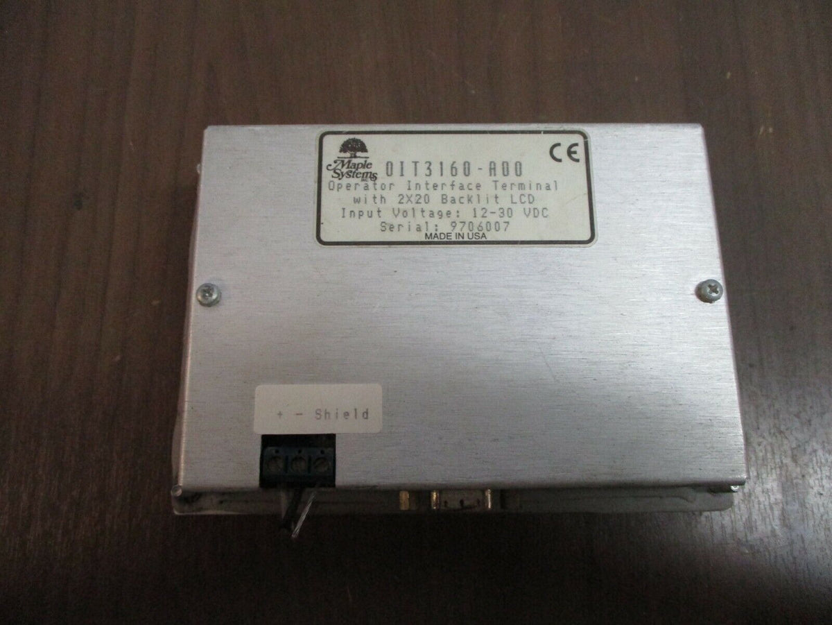 Maple Systems Operator Interface Terminal 0IT3160-A00 2x20 Backlit LCD 12-30VDC