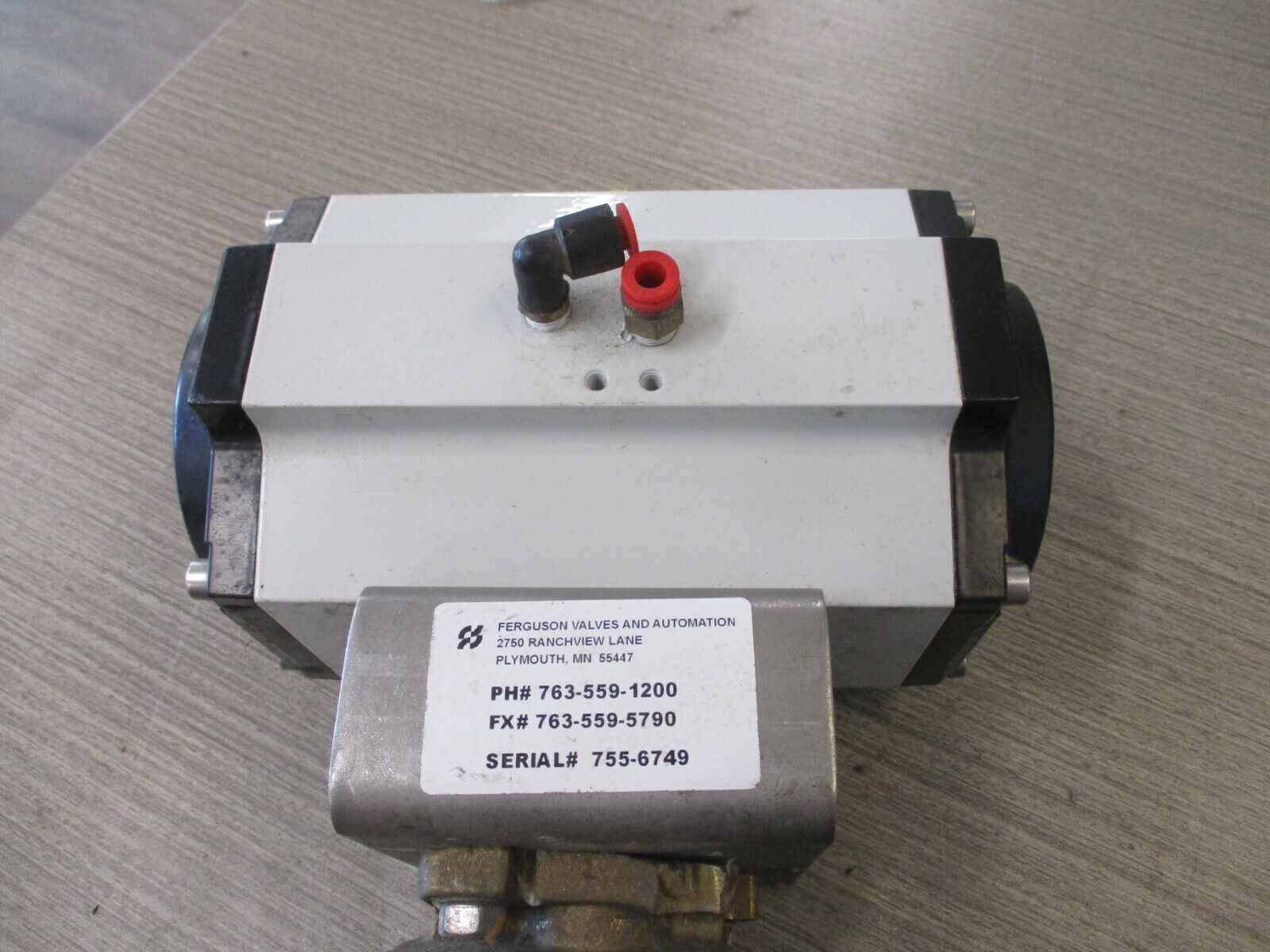 Milwaukee Controls Pneumatic Actuated Valve MC10S4 150 PSI 2" Valve Used.