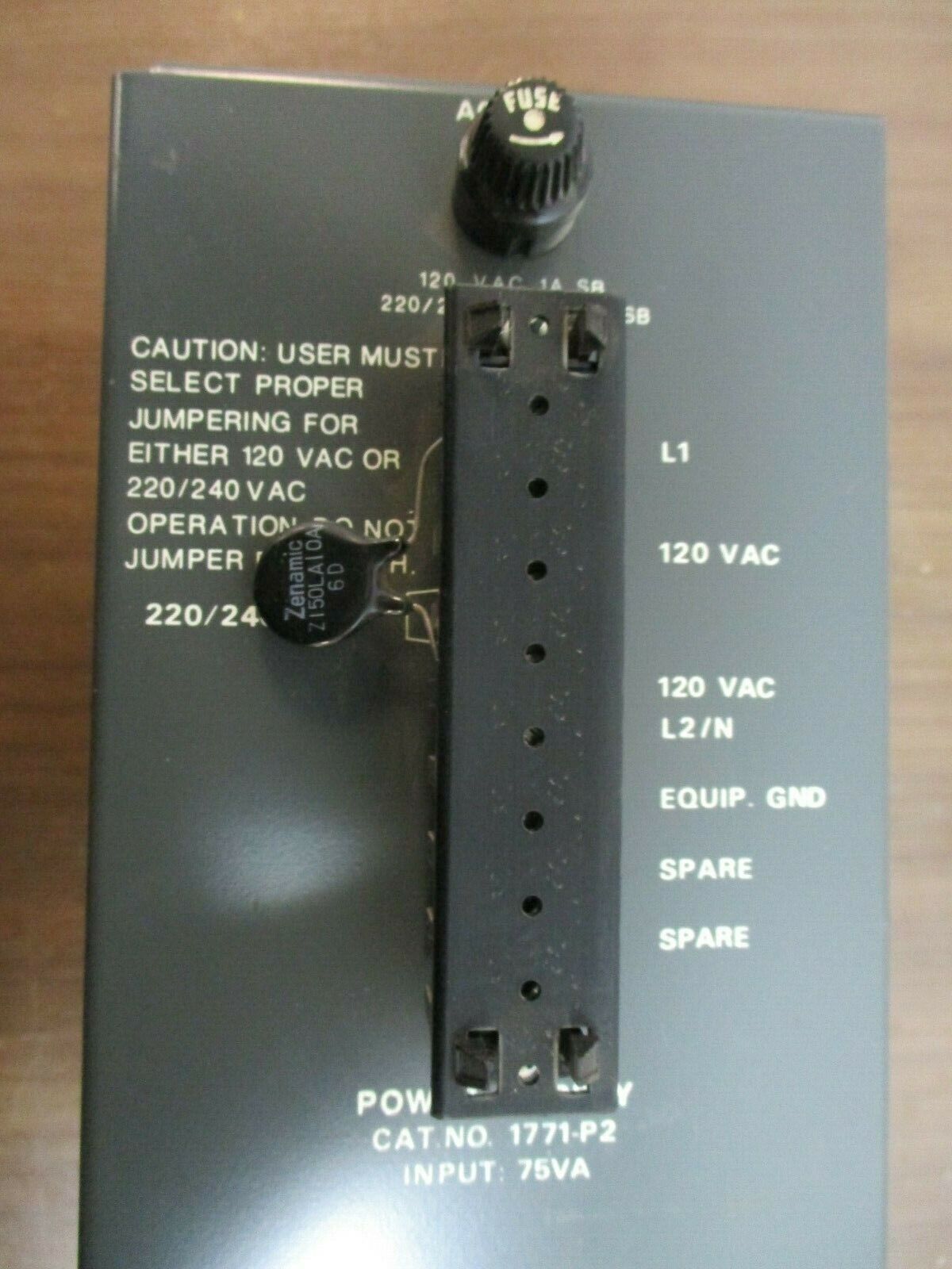 Allen-Bradley Power Supply 1771-P2 Ser. B 75VA 120/220V 50/60Hz 1/0.5A Used