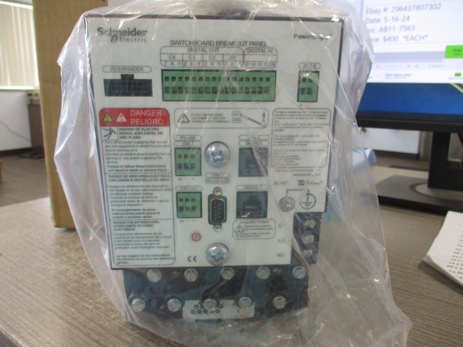 Square D PowerLogic ION 8600 Power Meter S8600A4COH6AOAOA New Surplus