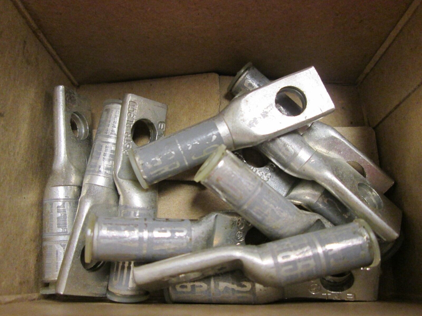 T&B Crimp Lug 60107 #6 STR Wire, 1/4" Bolt *Lot of 10* New Surplus