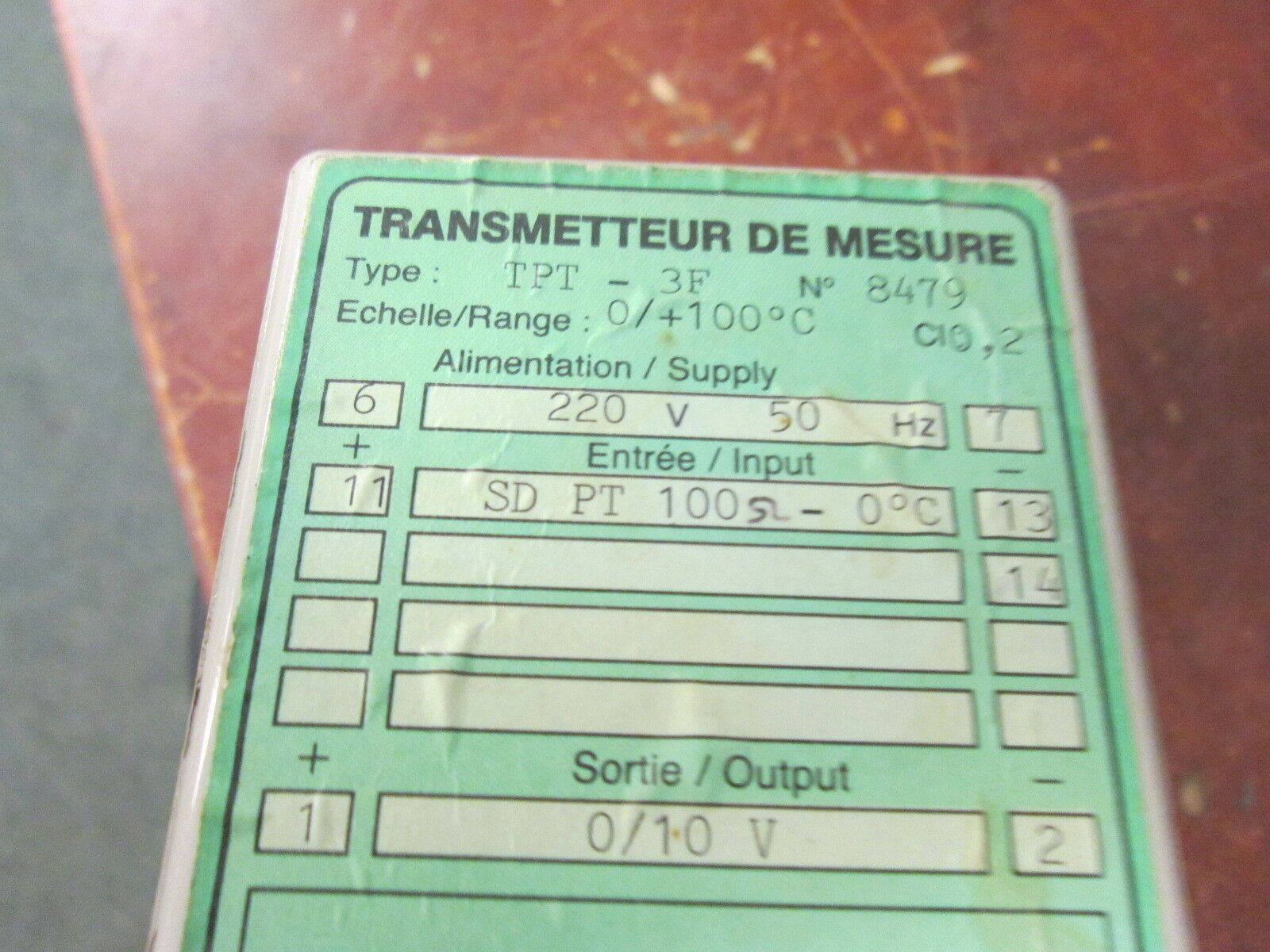 Ardetem Temperature Measurement Relay TPT-3F Range: 0-100 C 220V 50Hz Used