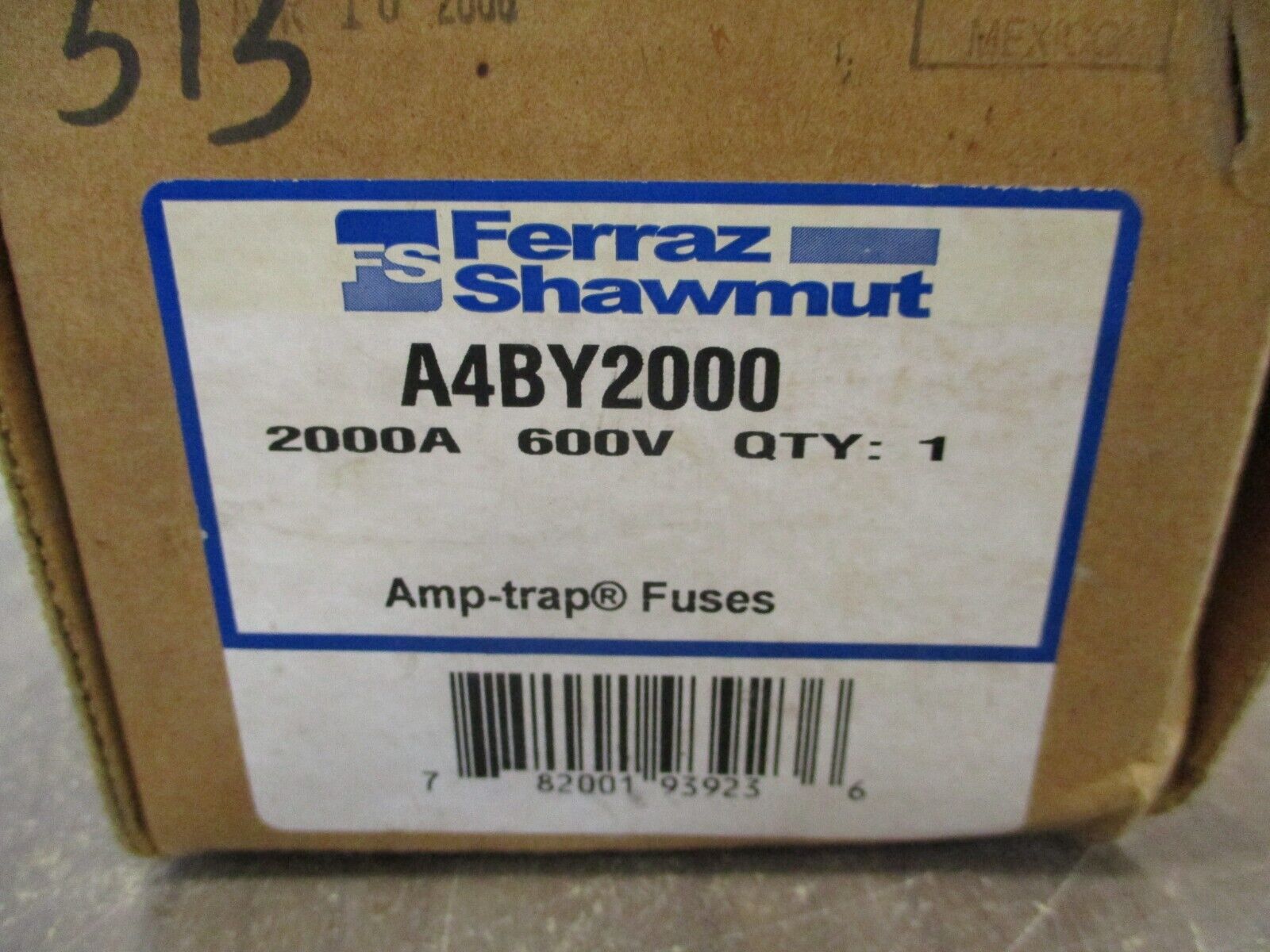 Ferraz Shawmut Amp-Trap Fuse A4BY2000 2000A 600V New Surplus