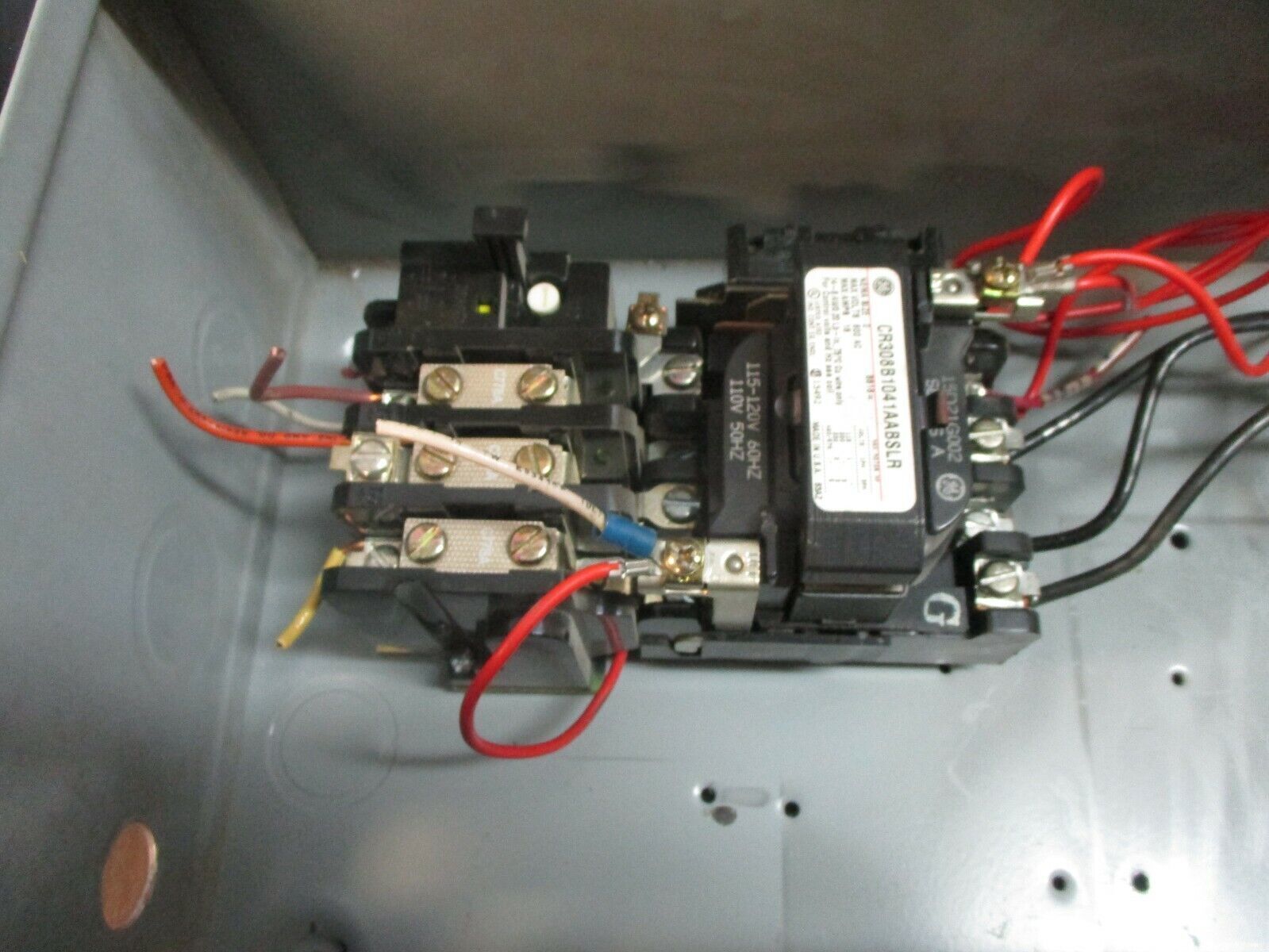 GE Non-Fusible Size 0 Combination CR308B1041AABSLR 115-120V Coil 18A 600V Used