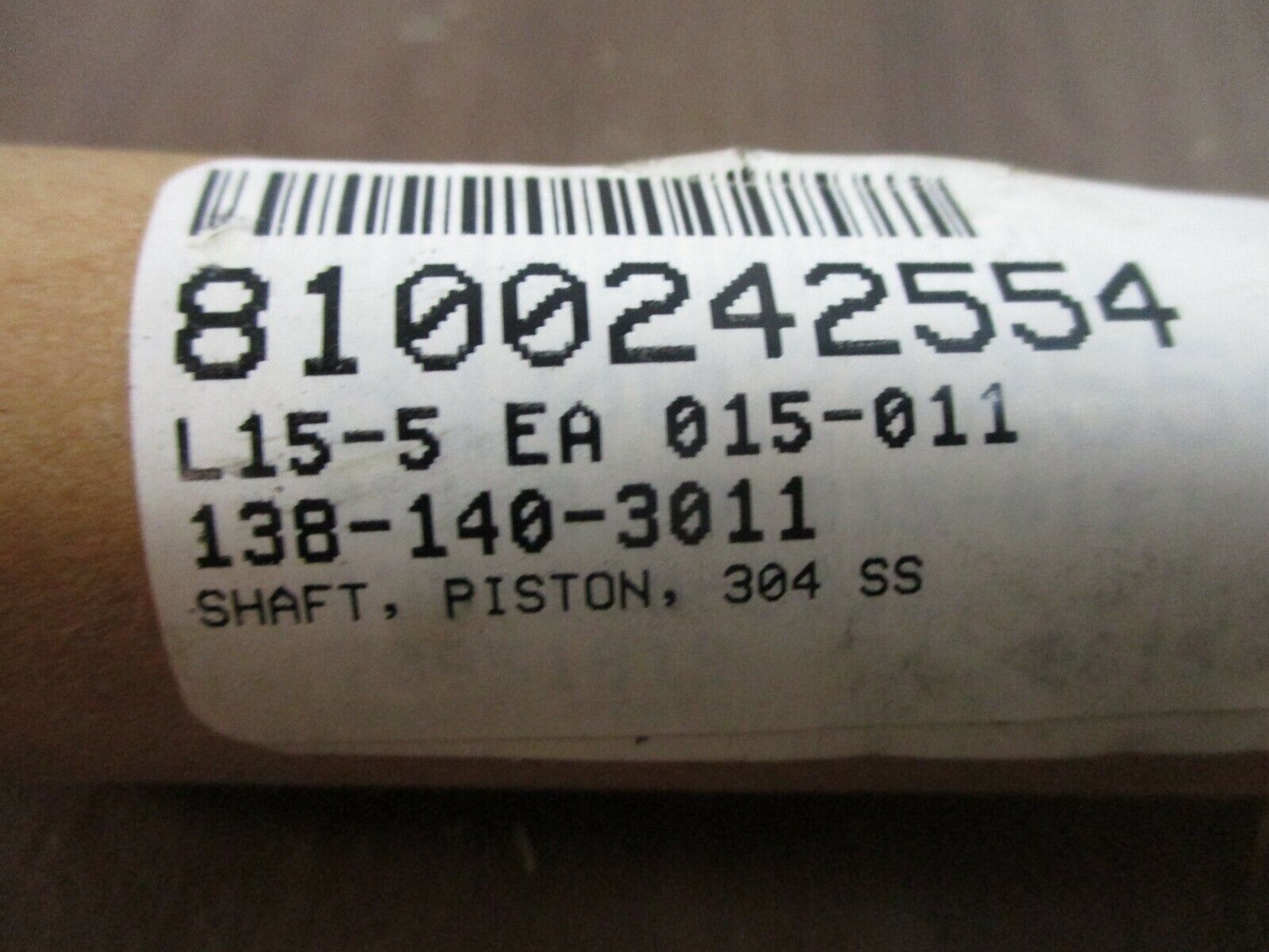 Misc. Brand Stainless Steel Piston Shaft 138-140-3011 Length: 11.5" *No Box*