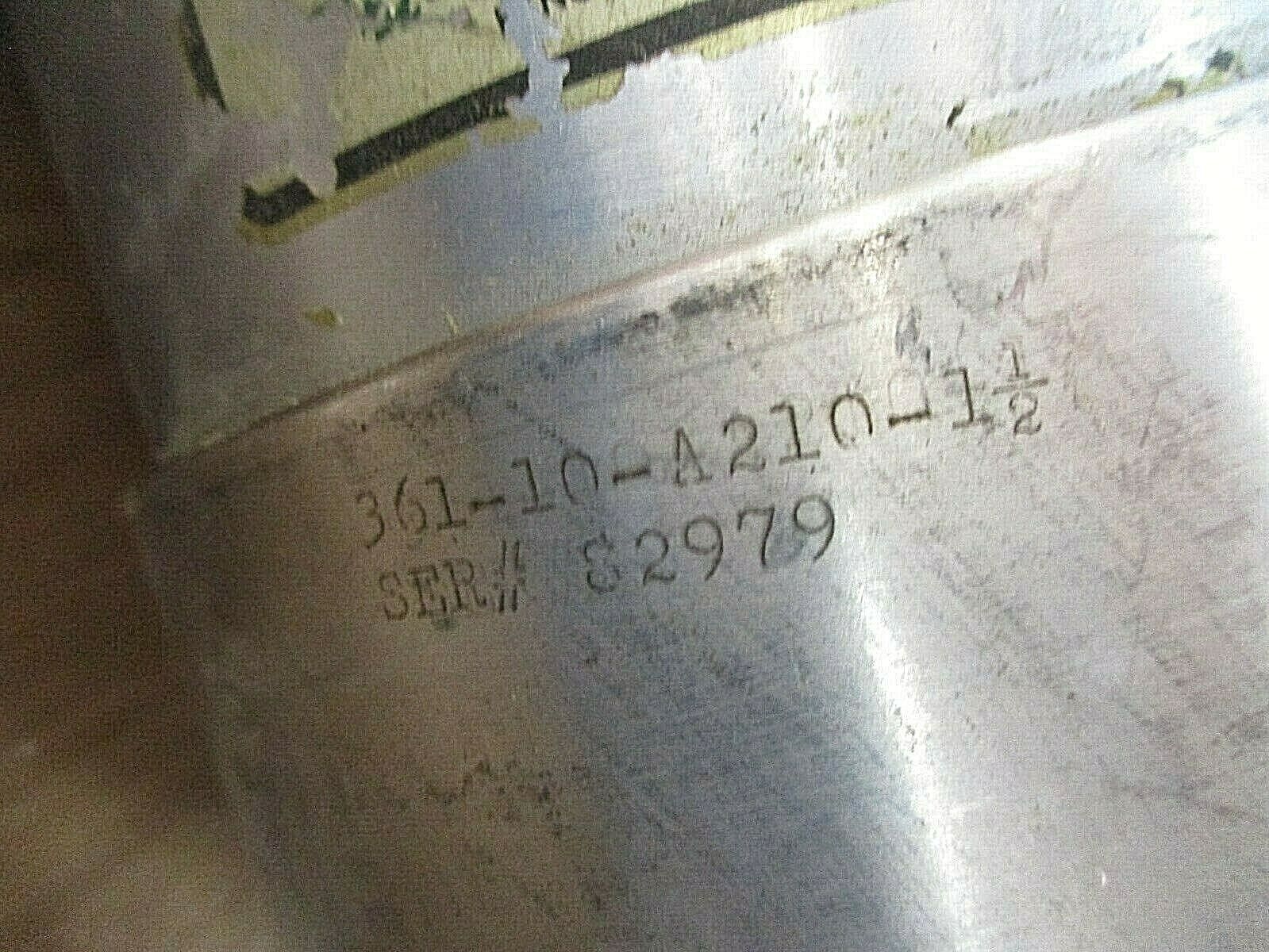 Tri-Clover Tri-Flo Valve Actuator 361-10-A210-1½ Stainless Steel Used