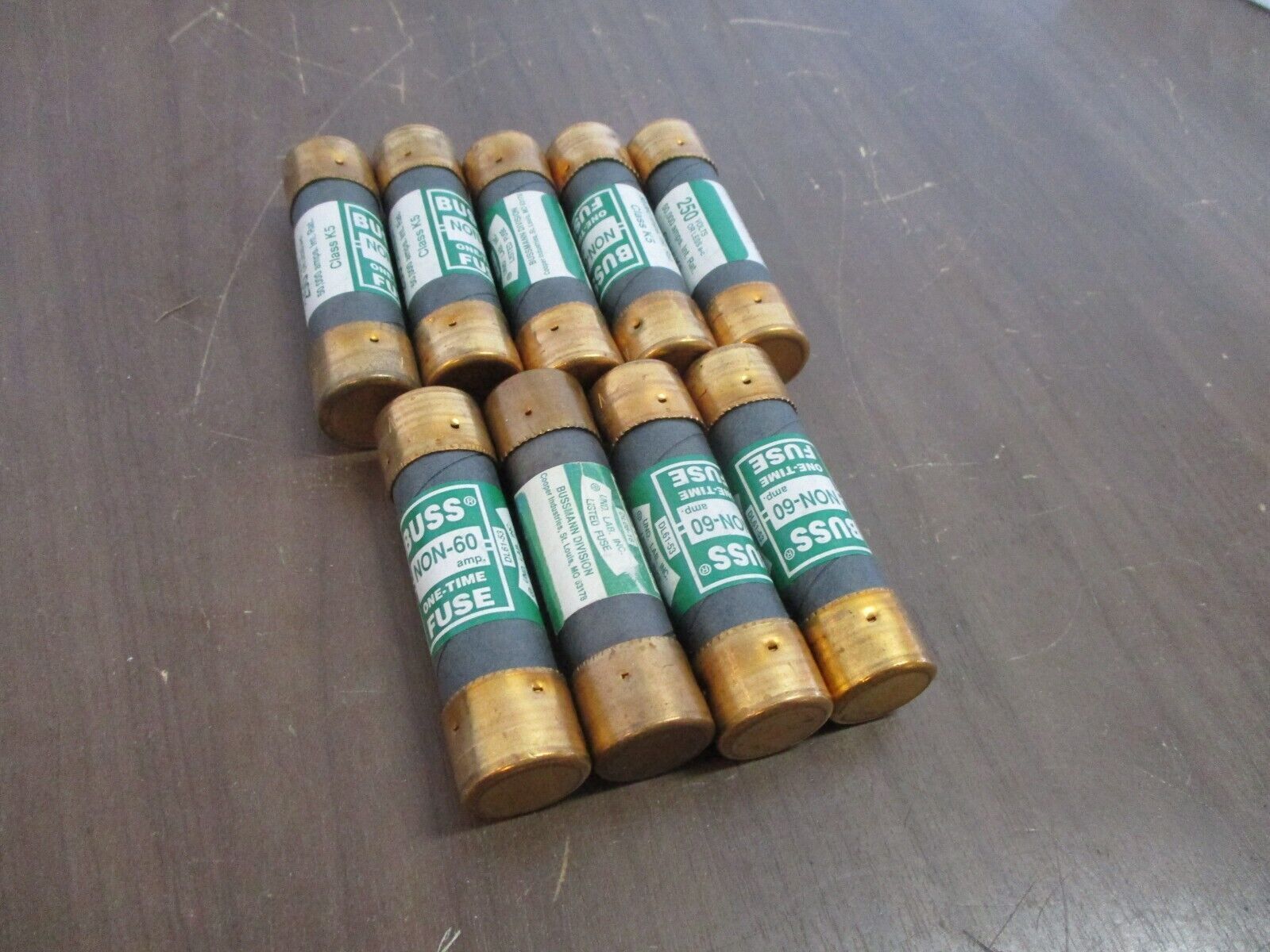 Cooper Bussmann Buss One-Time Fuse NON-60 60A 250V *Box of 9* New Surplus