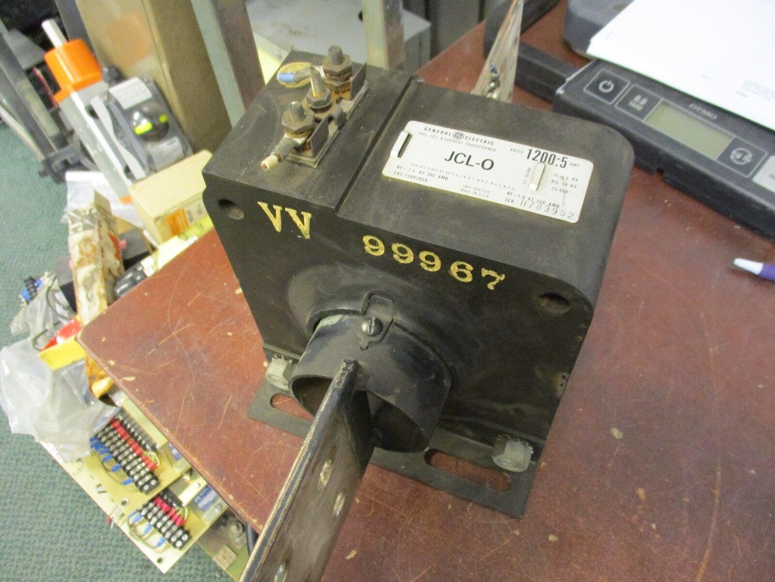 GE Type JCL-0 Current Transformer 750X28G3 1200:5A Ratio 10KV BIL 24-400Hz Used