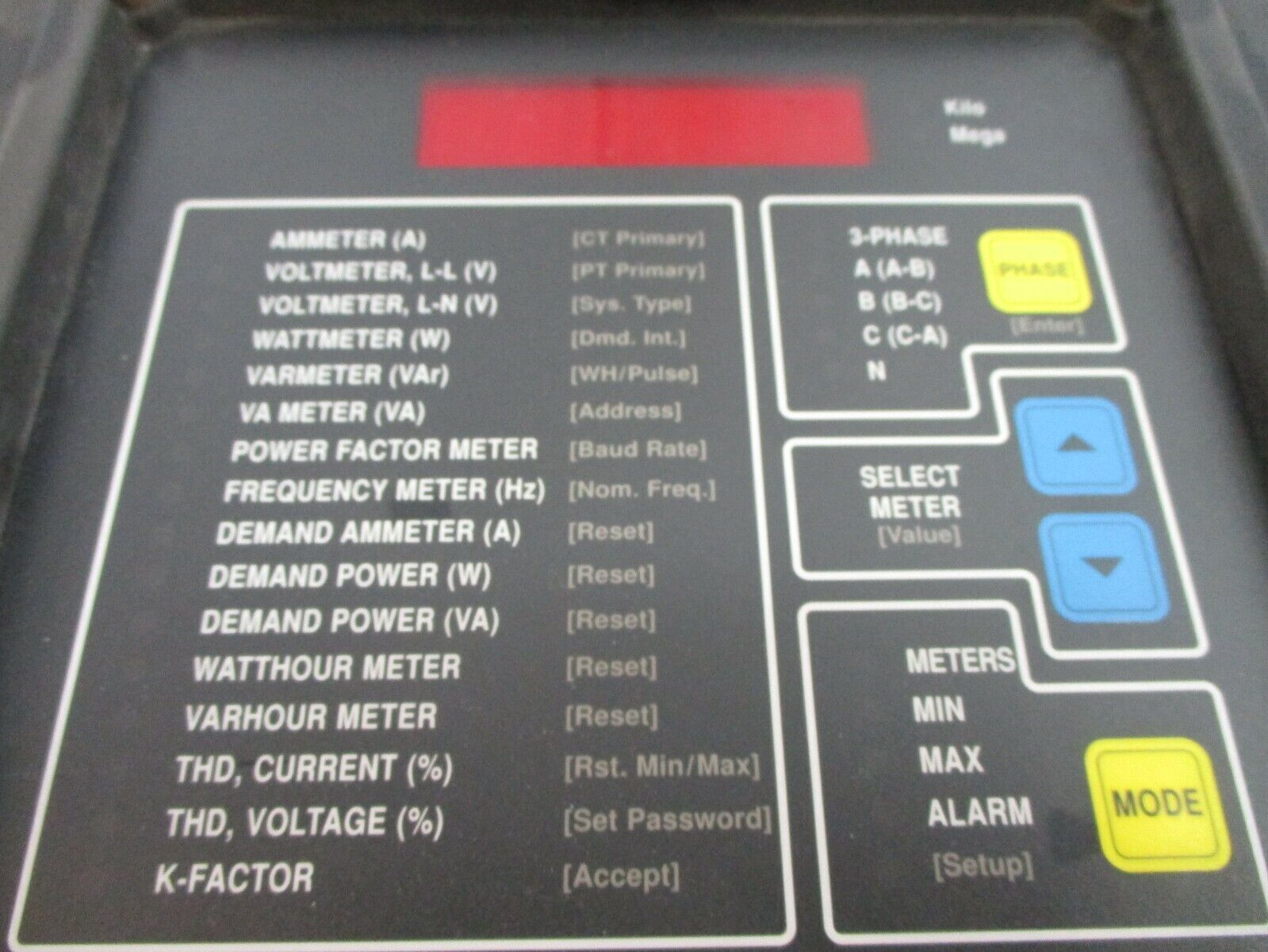 Square D Power Logic Circuit Monitor 3020 CM - 2250 100-264 VAC 50/60Hz Used