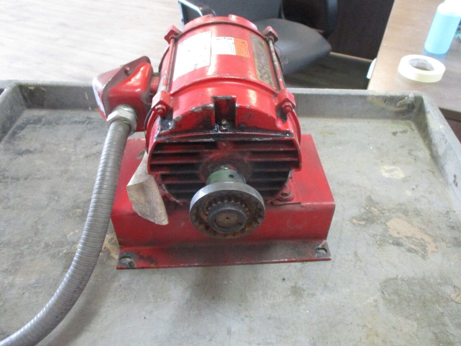 U.S. Motors Motor E658A 5HP 3Ph 1800RPM 60Hz 208-230/460V 15.2-14/7A Used