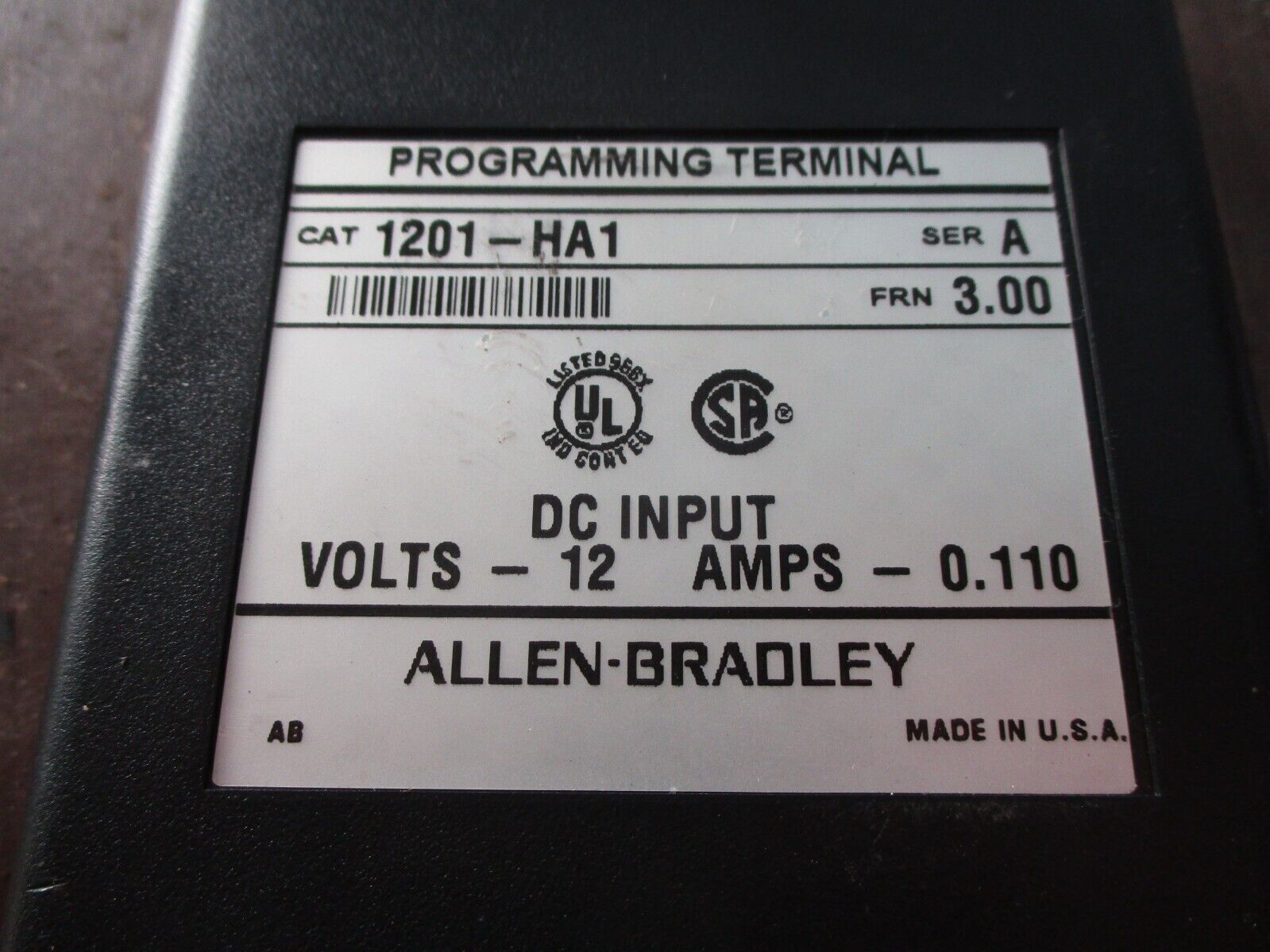 Allen-Bradley Keypad 1201-HA1 FRN 3.00 Series A Used