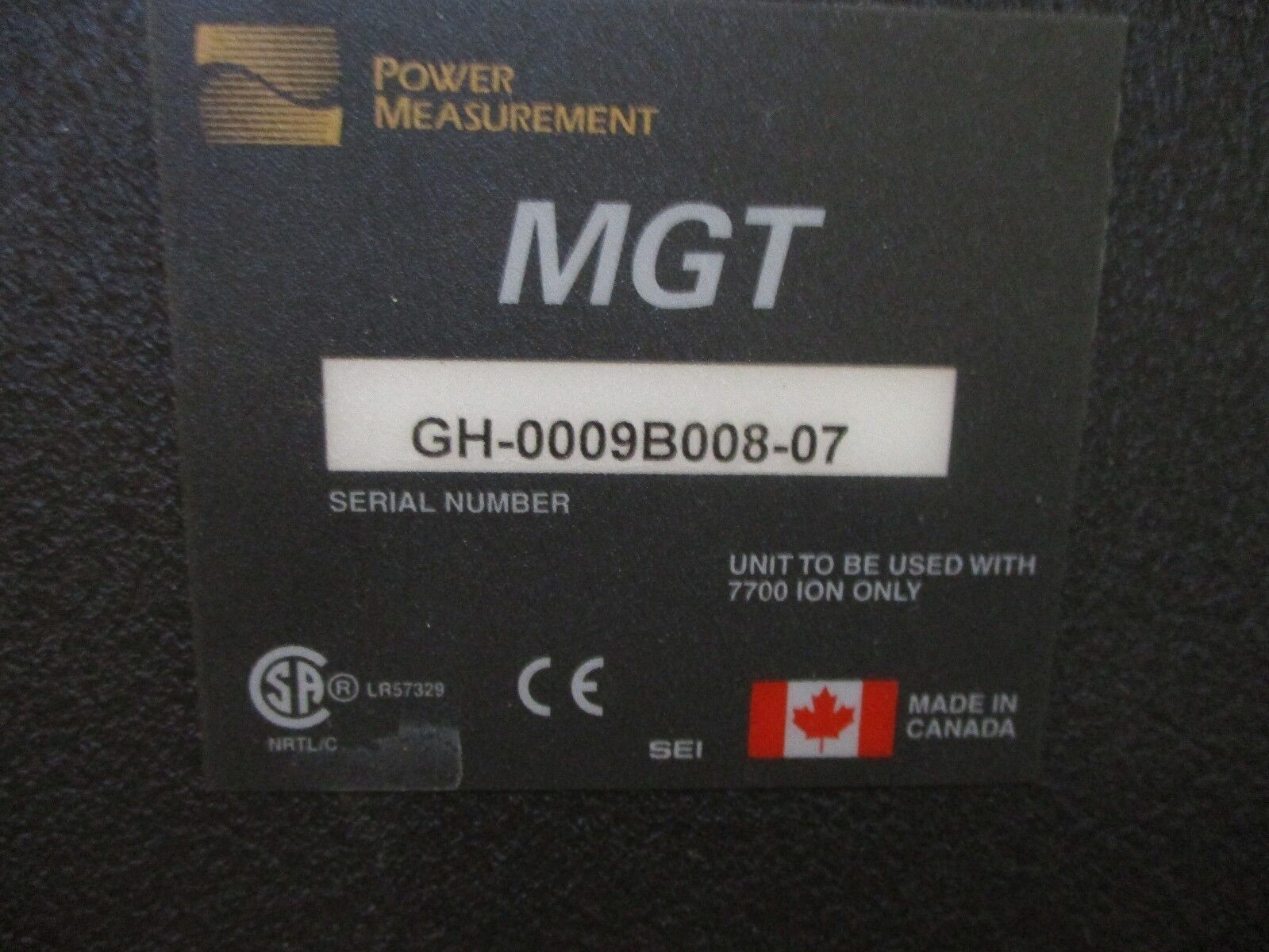 GE Ion Electronic Power Measurement Meter EPM7700 Used