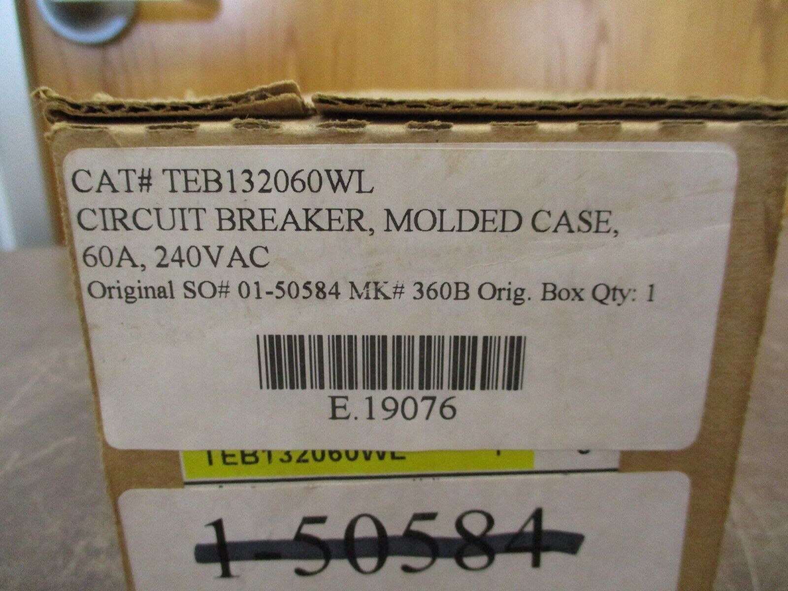 GE Circuit Breaker TEB132060WL 60A 240V 3P New Surplus