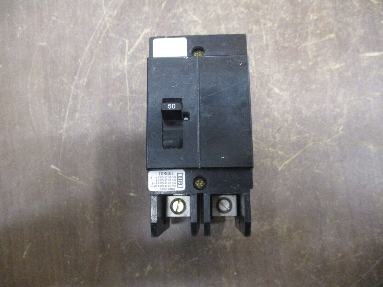 Cutler-Hammer Bolt-On Circuit Breaker GHB2050 277/480V 50A 2P New Surplus