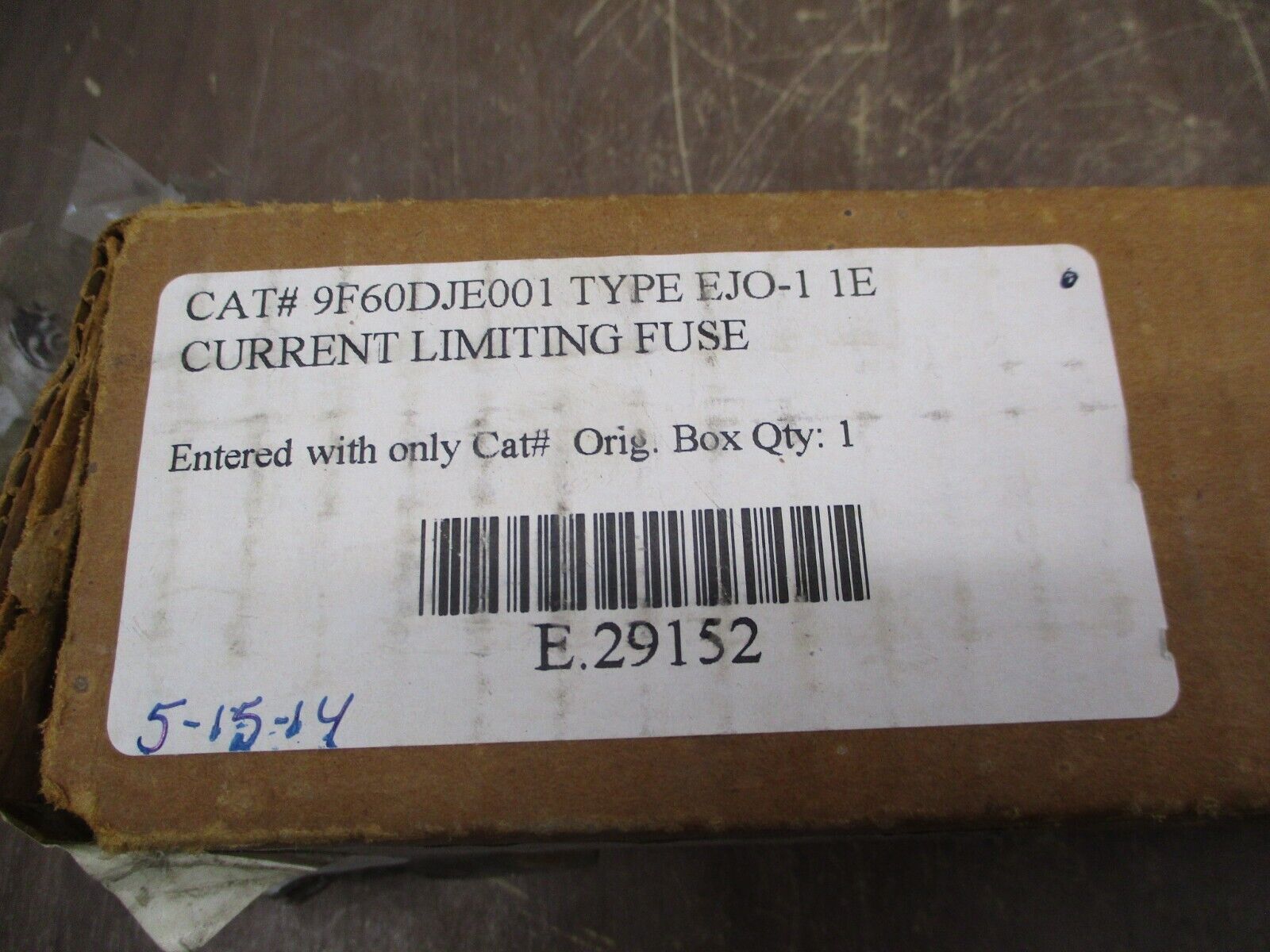 GE Type EJ 0-1 C Fuse 9F60 DJE001 1E 8.25kV 60Hz New Surplus