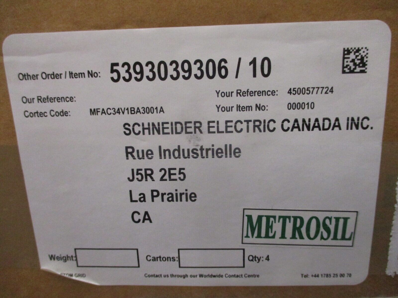 Metrosil High Impedence Varistor EZB9411015 New Surplus