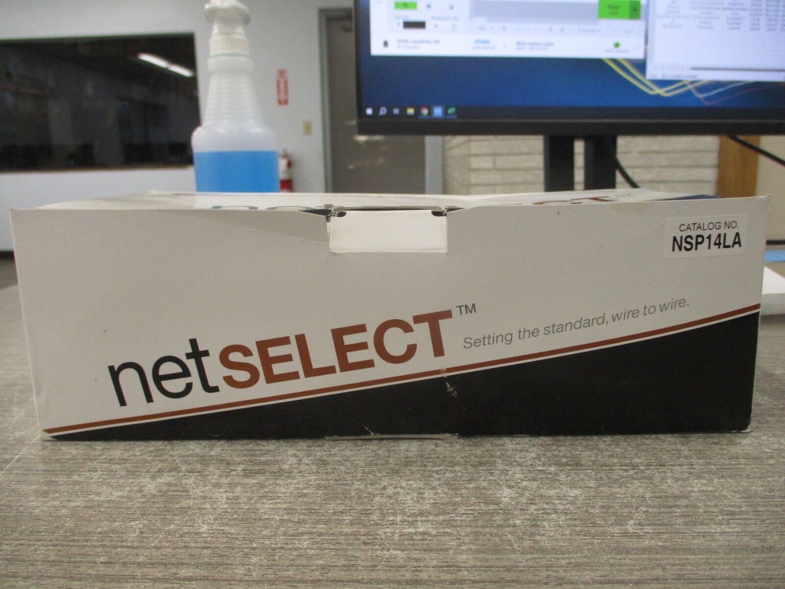 Hubbell Netselect Snap Fit Plate NSP14LA 1-Gang 4-Port Light Almond *Box of 16*