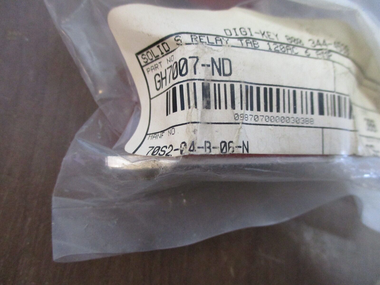 Grayhill Solid State Relay 70S2-04-B-06-N 3-30VDC 140VAC 6A *Lot of 3* *No Box*