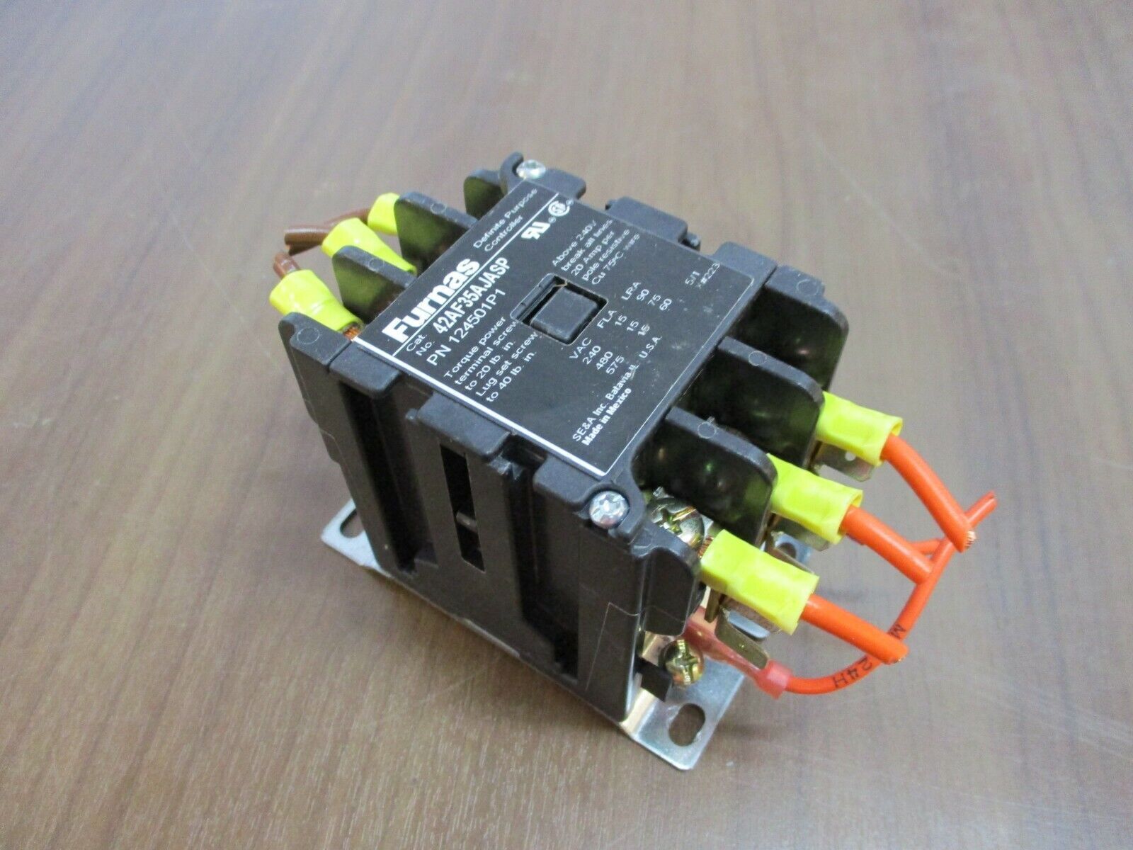 Furnas Contactor 42AF35AJASP 24V Coil 15A 575V Used