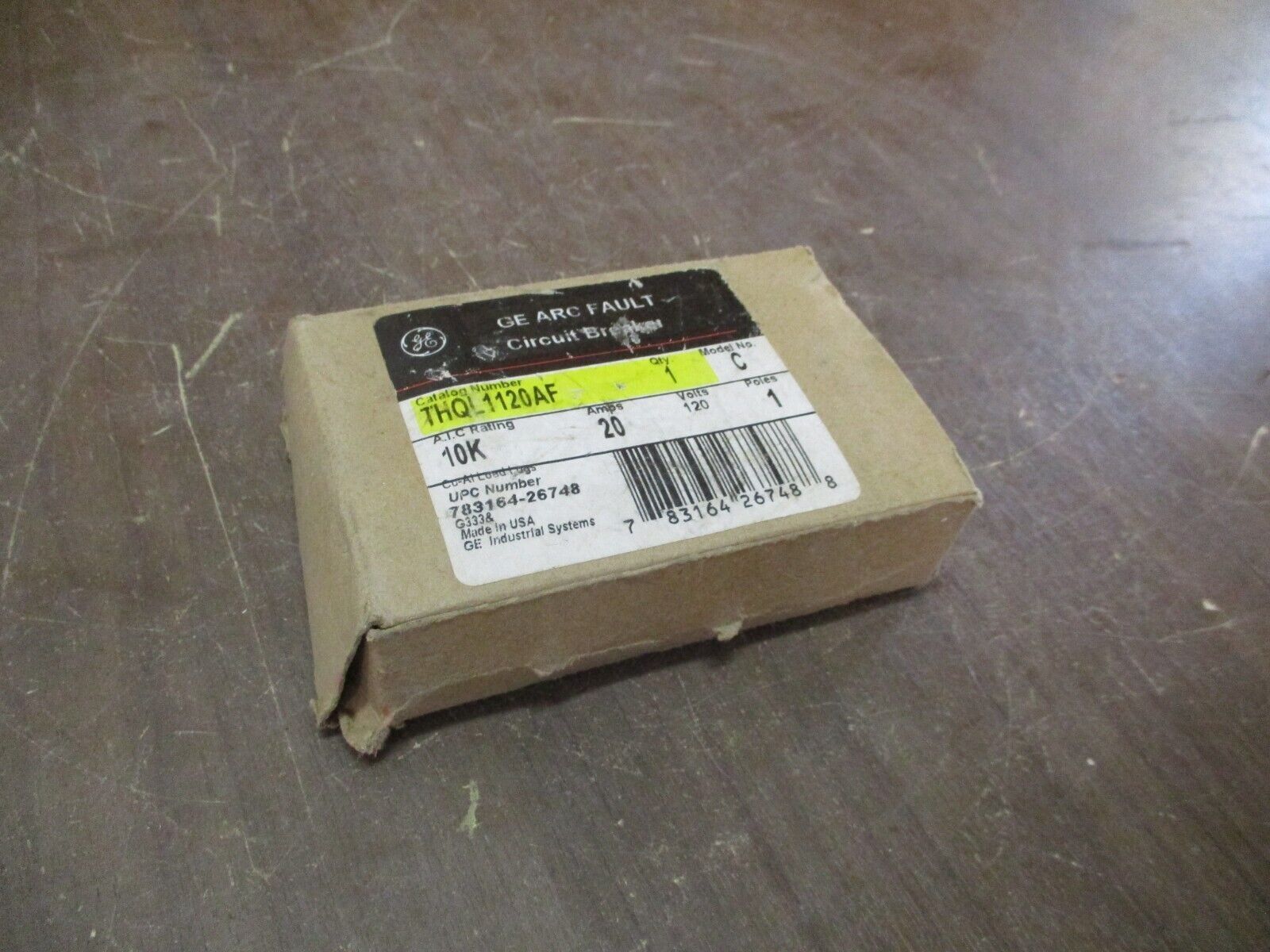 GE Arc Fault Circuit Breaker THQL1120AF Model C 20A 120V 1P 10K AIC New Surplus