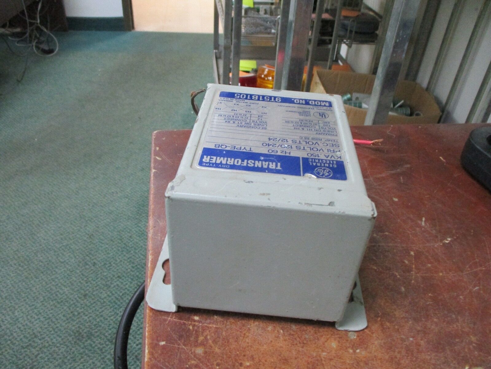GE Back Boost Transformer 9T51B105 0.150KVA Pri: 120/240V Sec: 12/24V Used