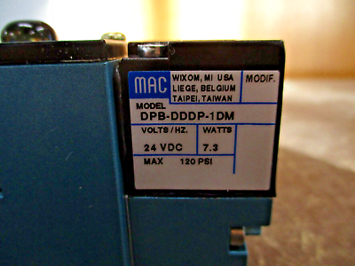 MAC Solenoid Valve 92B-AAB-000-DP-DDDP-1DM New Surplus