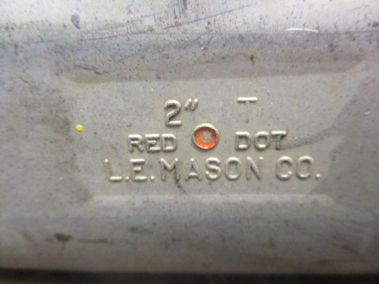 L.E. Mason Red Dot T-Style Conduit Body T-2 Size: 2" Used