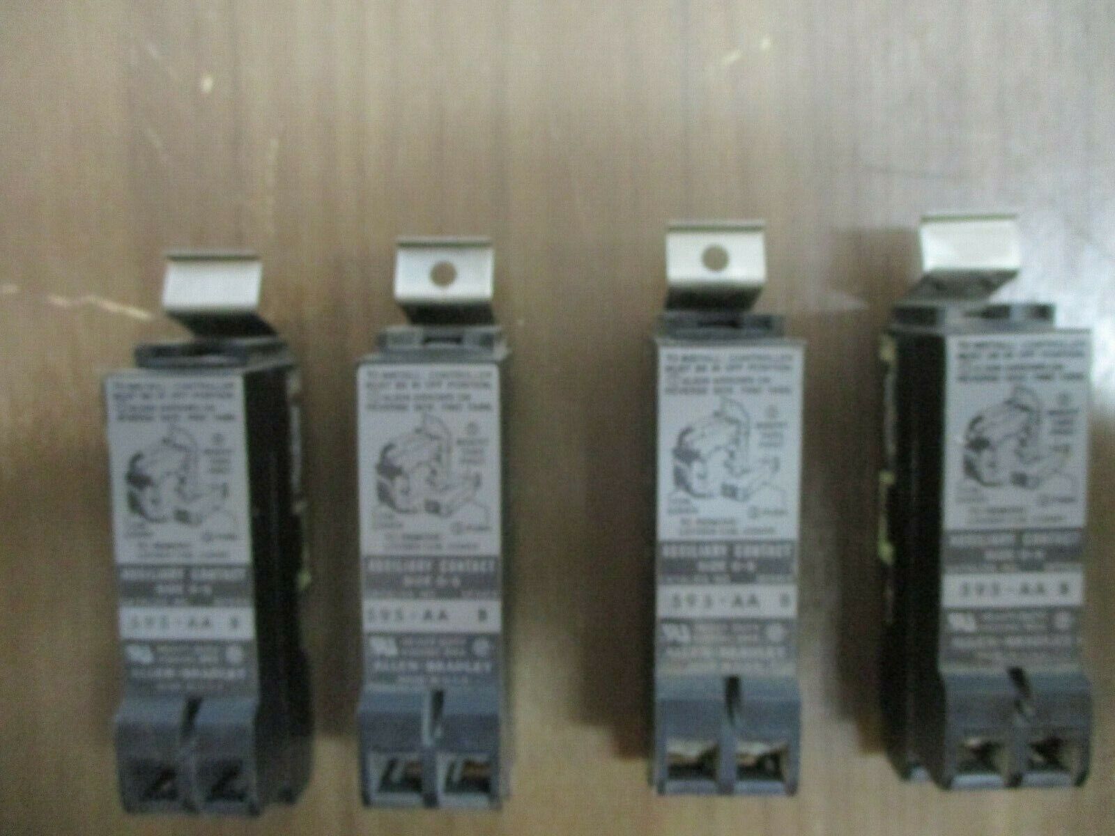 Allen-Bradley Aux Contact 595-AA Ser. B Size 0-5 *Lot of 4* Used