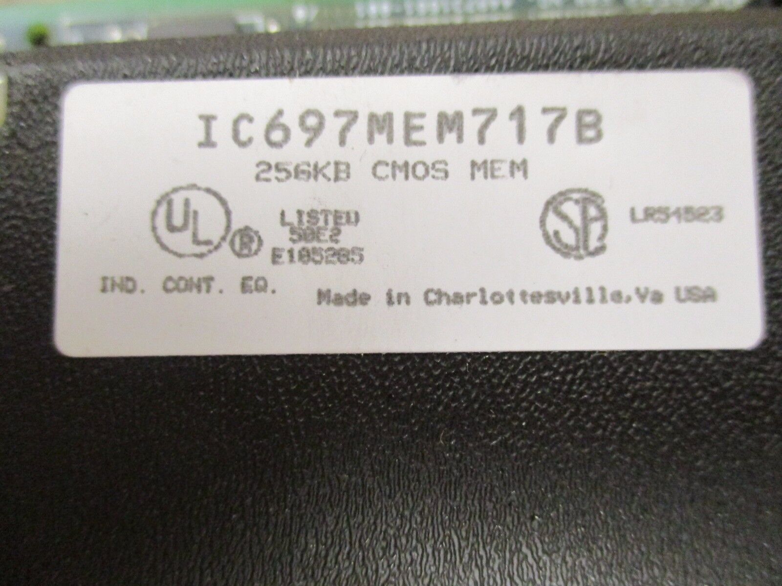 GE Fanuc Programmable Coprocessor IC697MEM717B Used