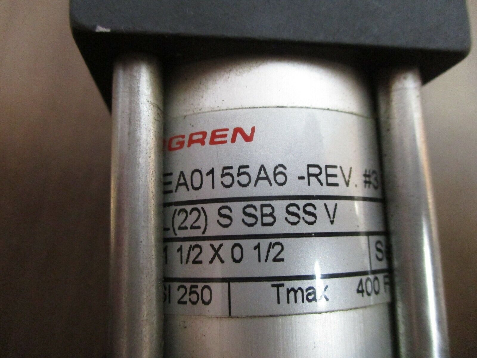 Norgren Pneumatic Cylinder EA0155A6 Rev. #3 Used