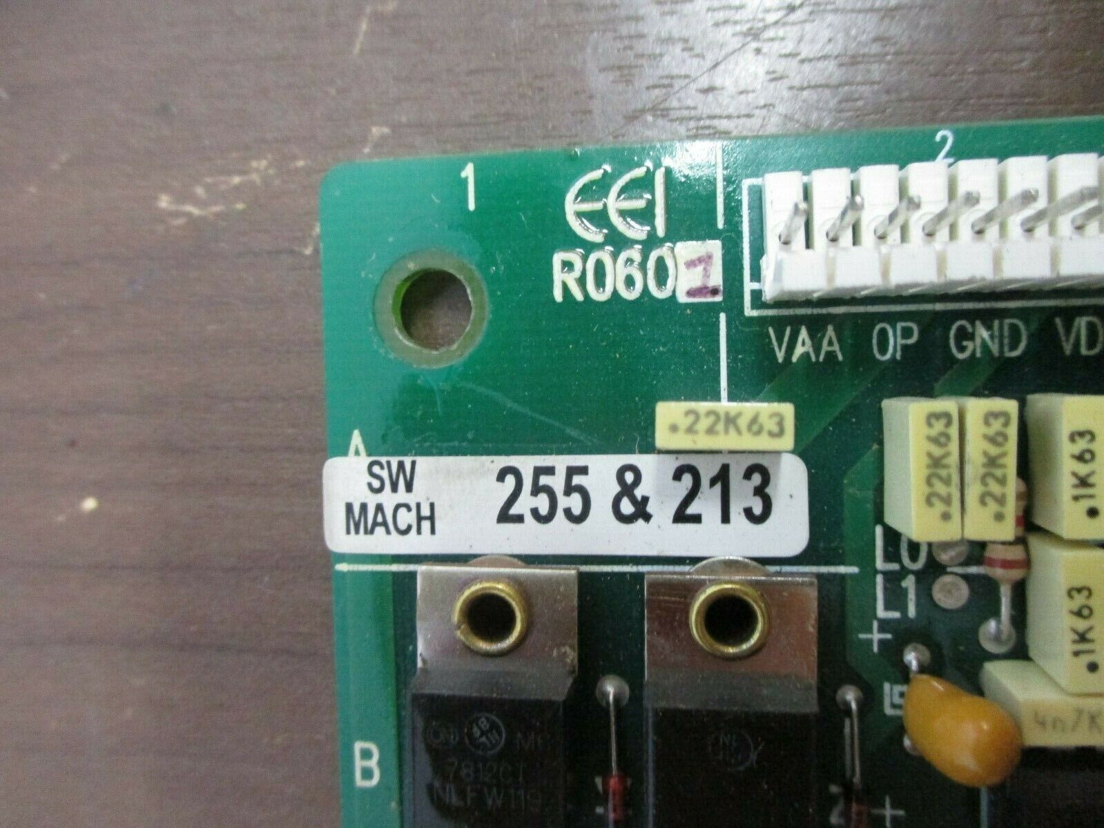 EEI Frequency Converter Main Board R0601 SW MACH: 255 & 213 Used