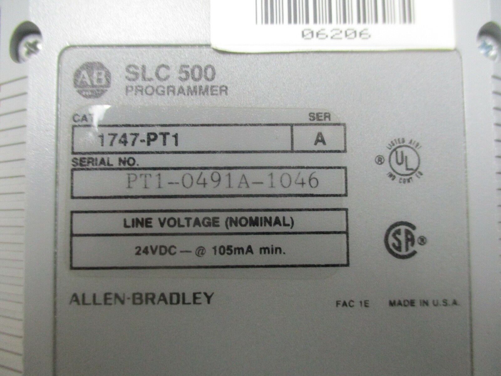 Allen-Bradley SLC 500 Programmer 1747-PT1 Ser. A *Faded Keypad Cover* Used