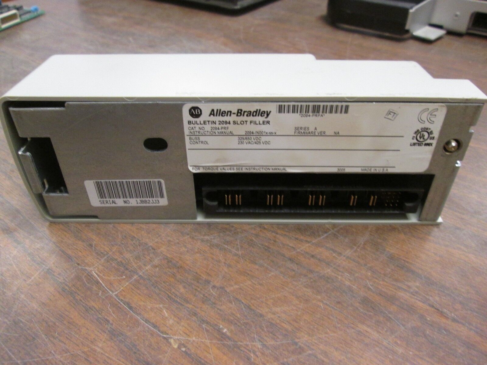 Allen-Bradley Slot Filler 2094-PRF Buss: 325/650VDC Control: 230VAC/425VDC Used