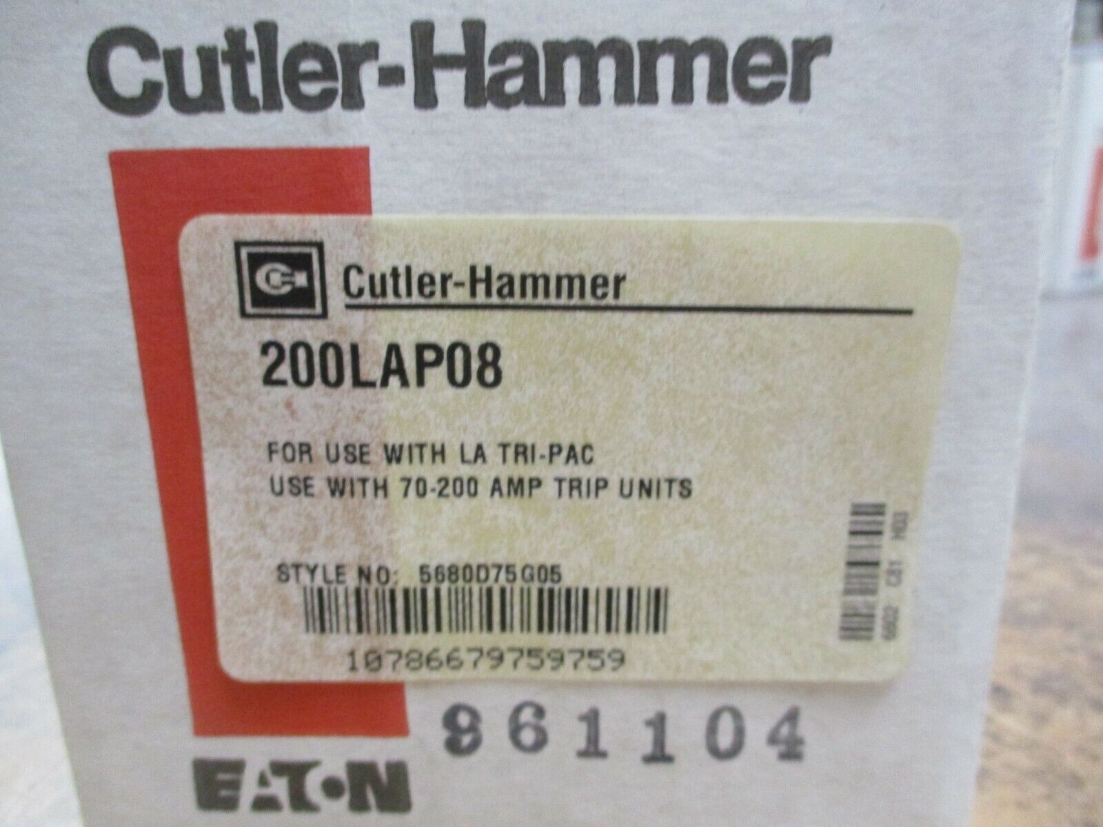 Cutler-Hammer Current Limiter Fuse 200LAP08 600V 200kA Interrupt New Surplus
