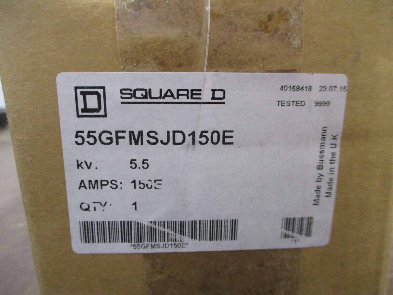 Square D Fuse 55GFMSJD150E 150E 5.5kV New Surplus