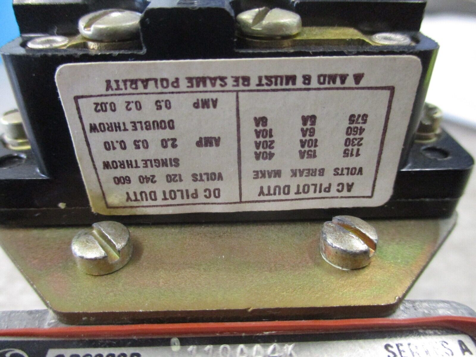 GE Time Delay Relay CR2820B 110AA4K Ser. A 460V Coil Delay; 1/5-180 Sec