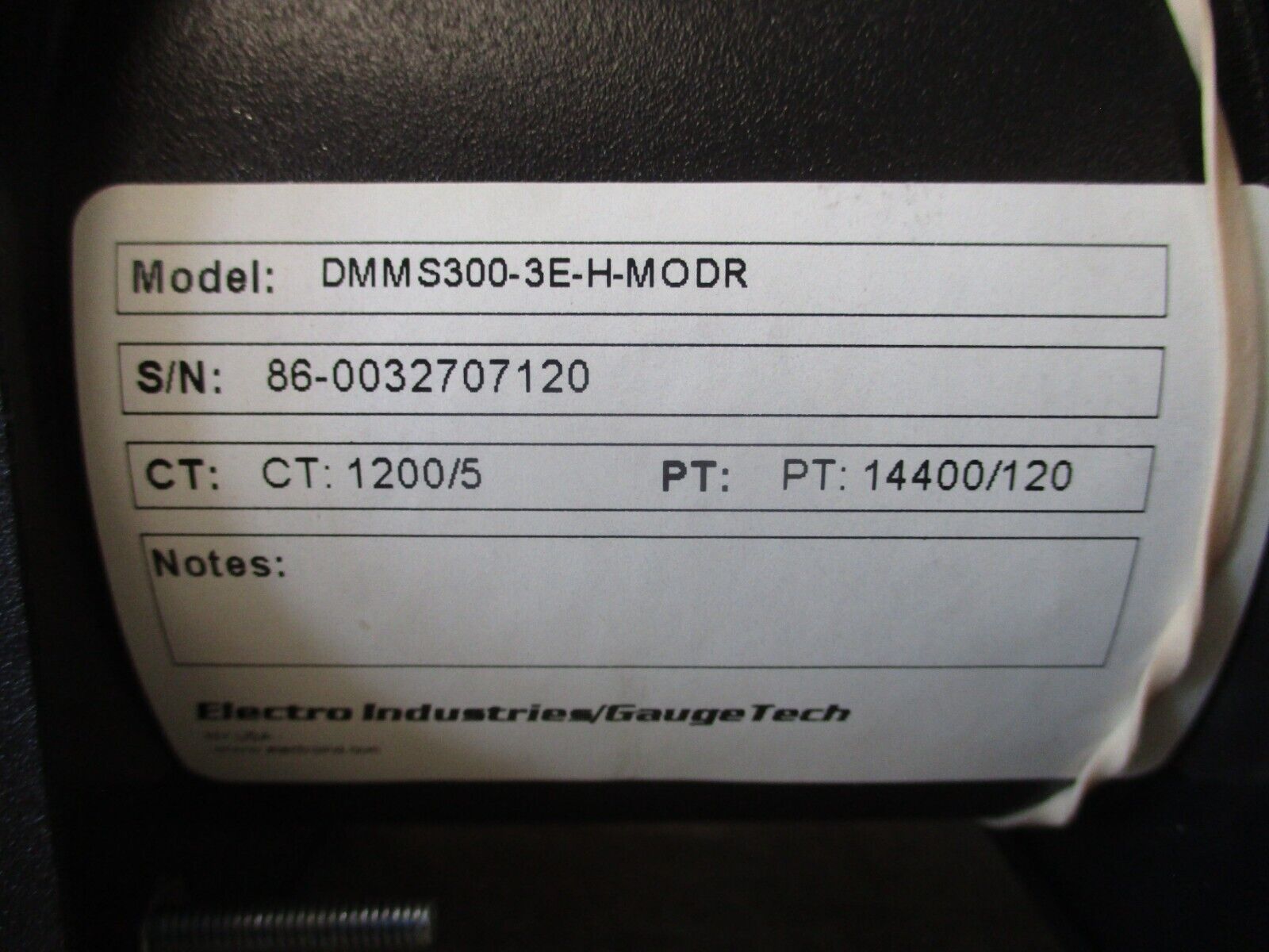 Electro Industries/GaugeTech Power Meter DMMS300-3E-H-MODR