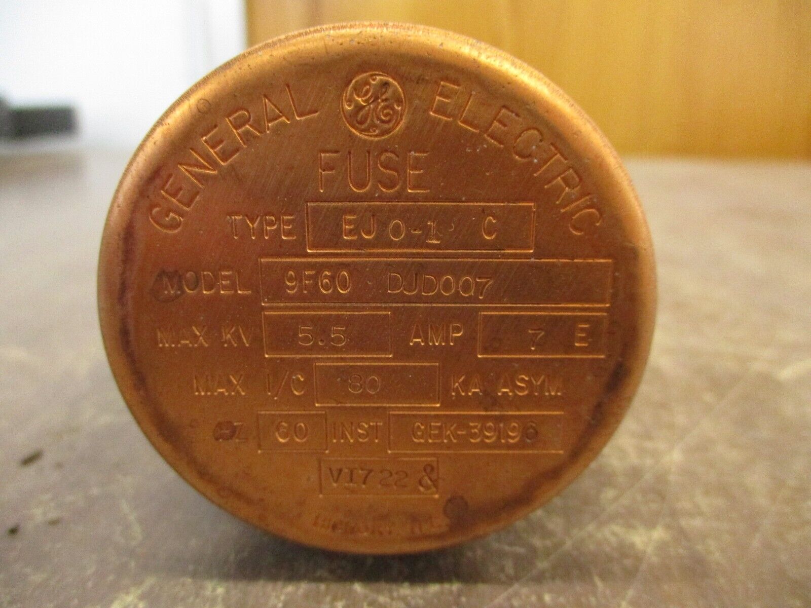 GE Type EJO-1 Fuse 9F60DJD007 5.5kV 7E New Surplus