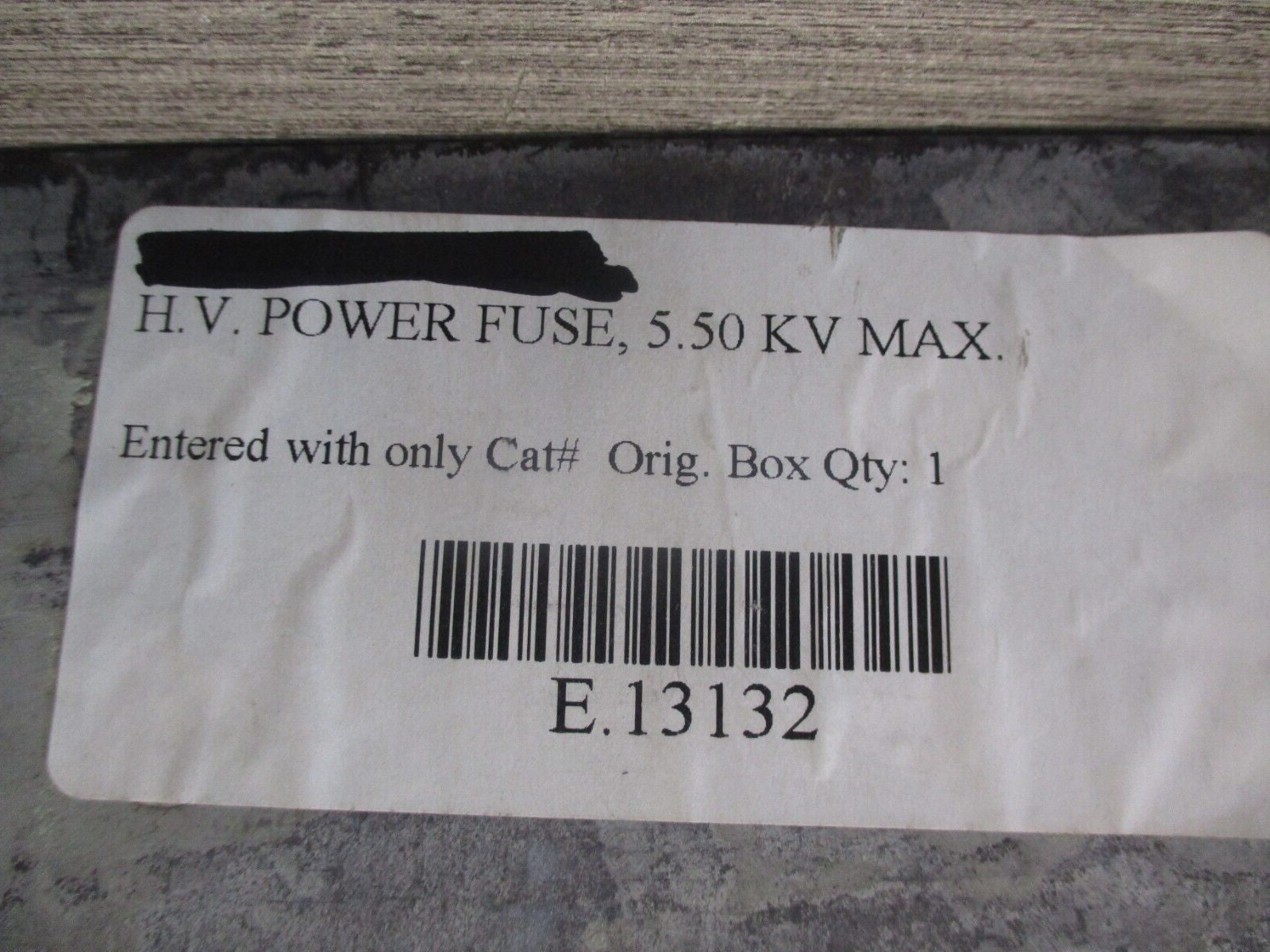 GE Type EJO-1 Fuse 9F62 KCB600 5.5kV 600A 60Hz Used