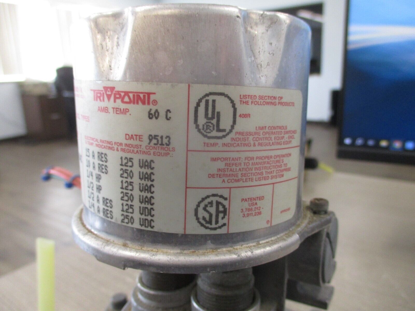 ASCO Tri Point Pressure Switch W/Level Control SC20D/TB0511 Flow: 1-1.5 S.C.F.H.