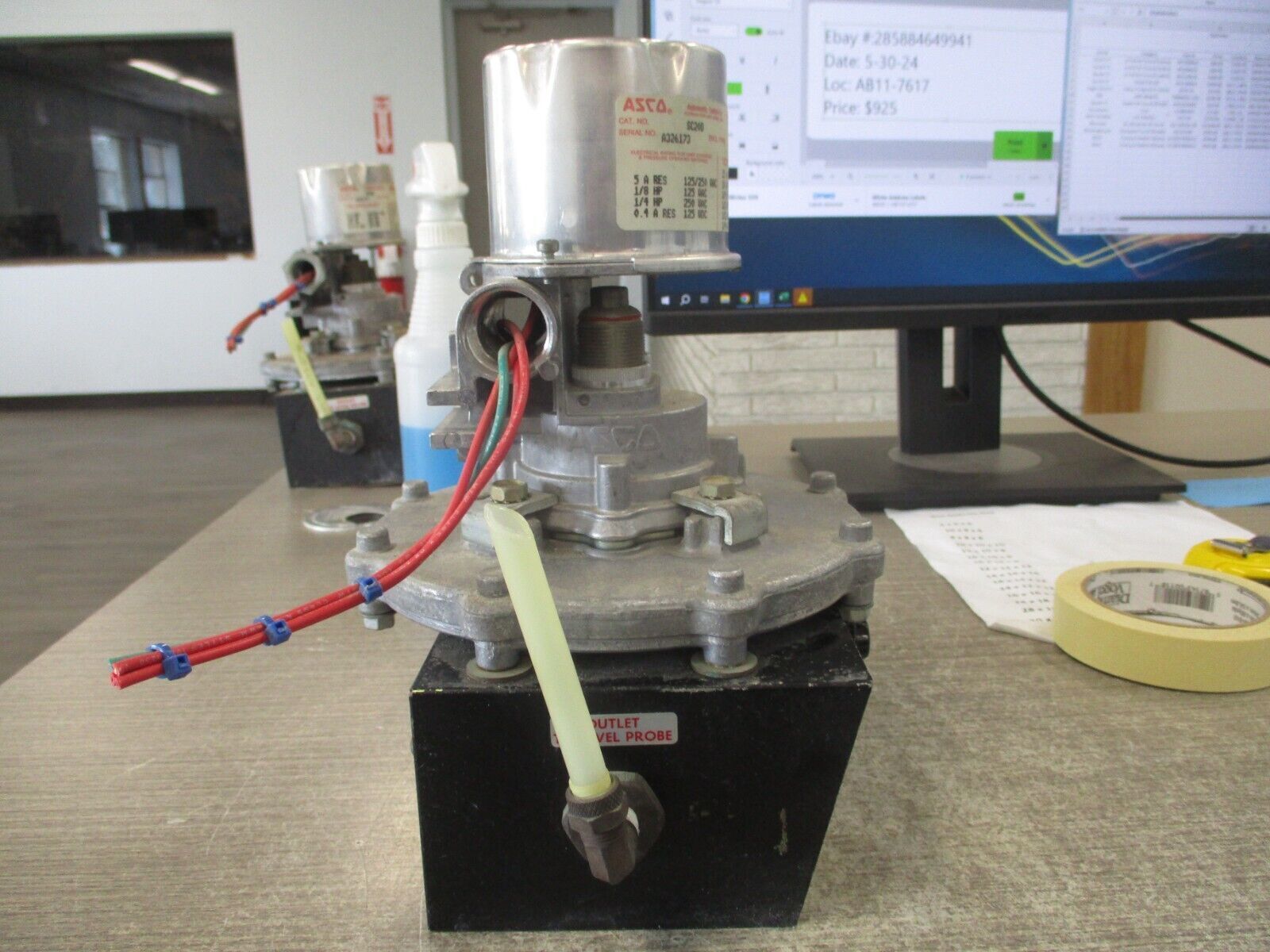 ASCO Tri Point Pressure Switch W/Level Control SC20D/TB0511 Flow: 1-1.5 S.C.F.H.