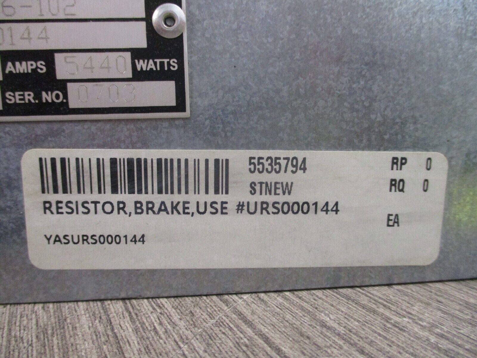 Powerohm Braking Resistor URS000144 13.6 ohms 20A 5440W Used