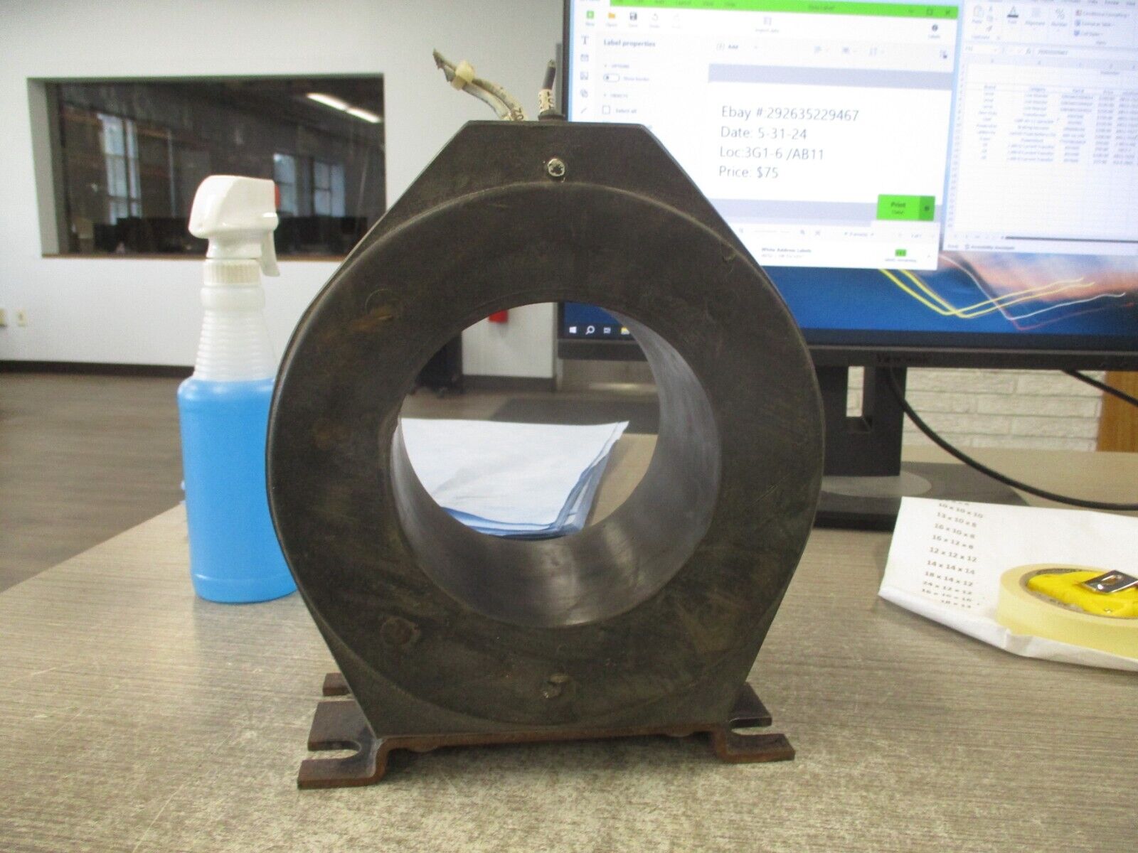 GE Type JCS-0 Current Transformer 750X10G6 Ratio 400:5A 600V 25-400Hz Used