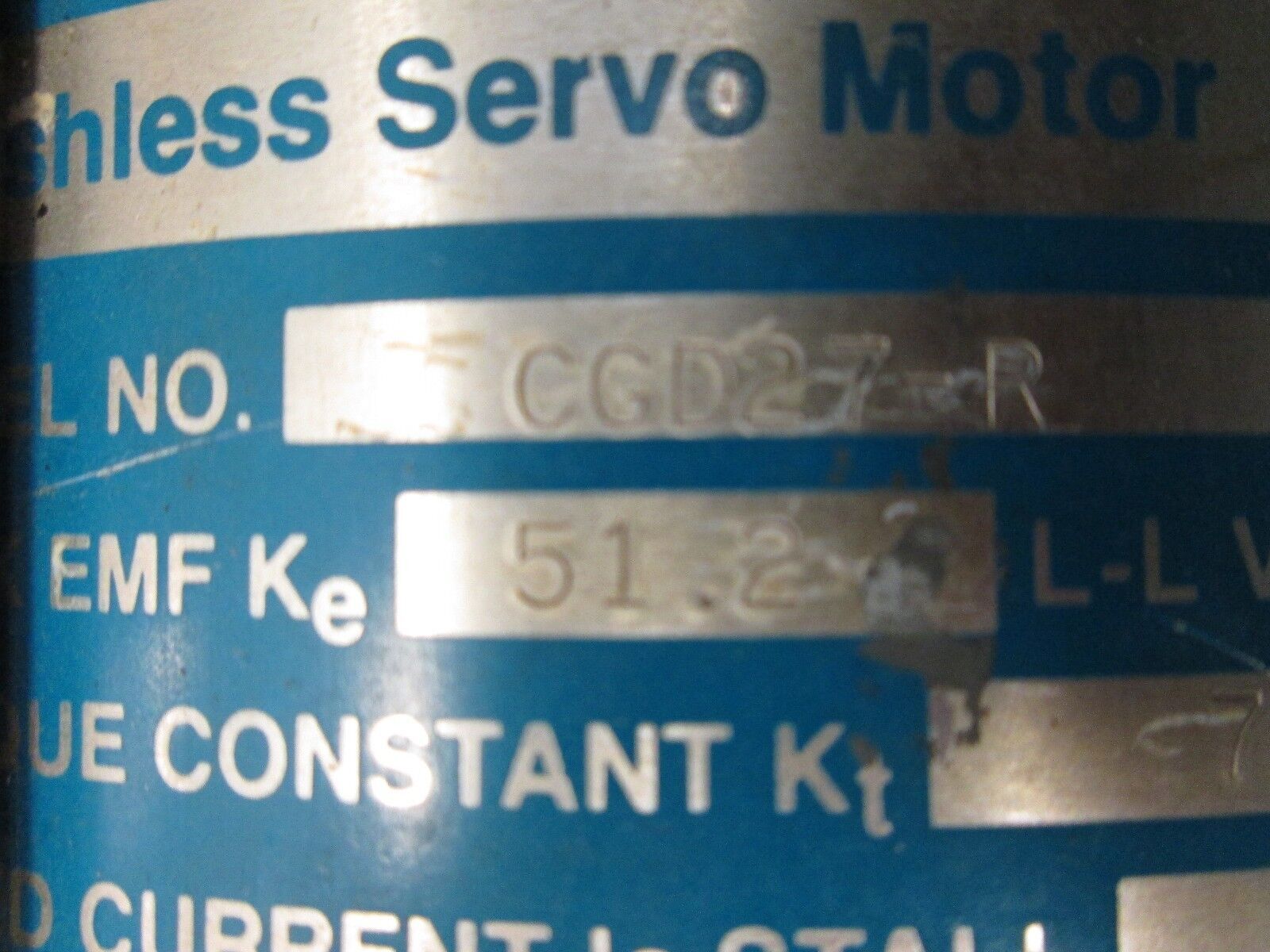 Gould CGD27-R Brushless Servo Motor 120-0087-001 Motor Torque 142 Used