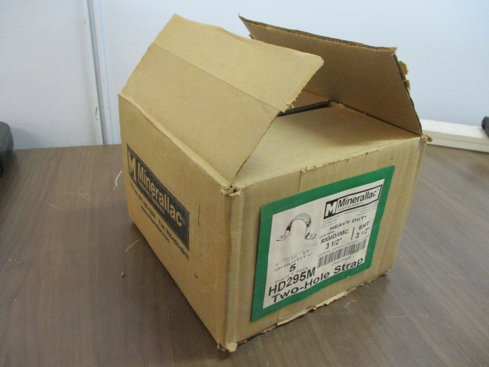 Minerallac Two-Hole Strap HD295M 3½" *Box of 5* New Surplus