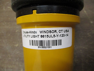 Cooper Utility Light 8615UL5-Y-120-14 New Surplus