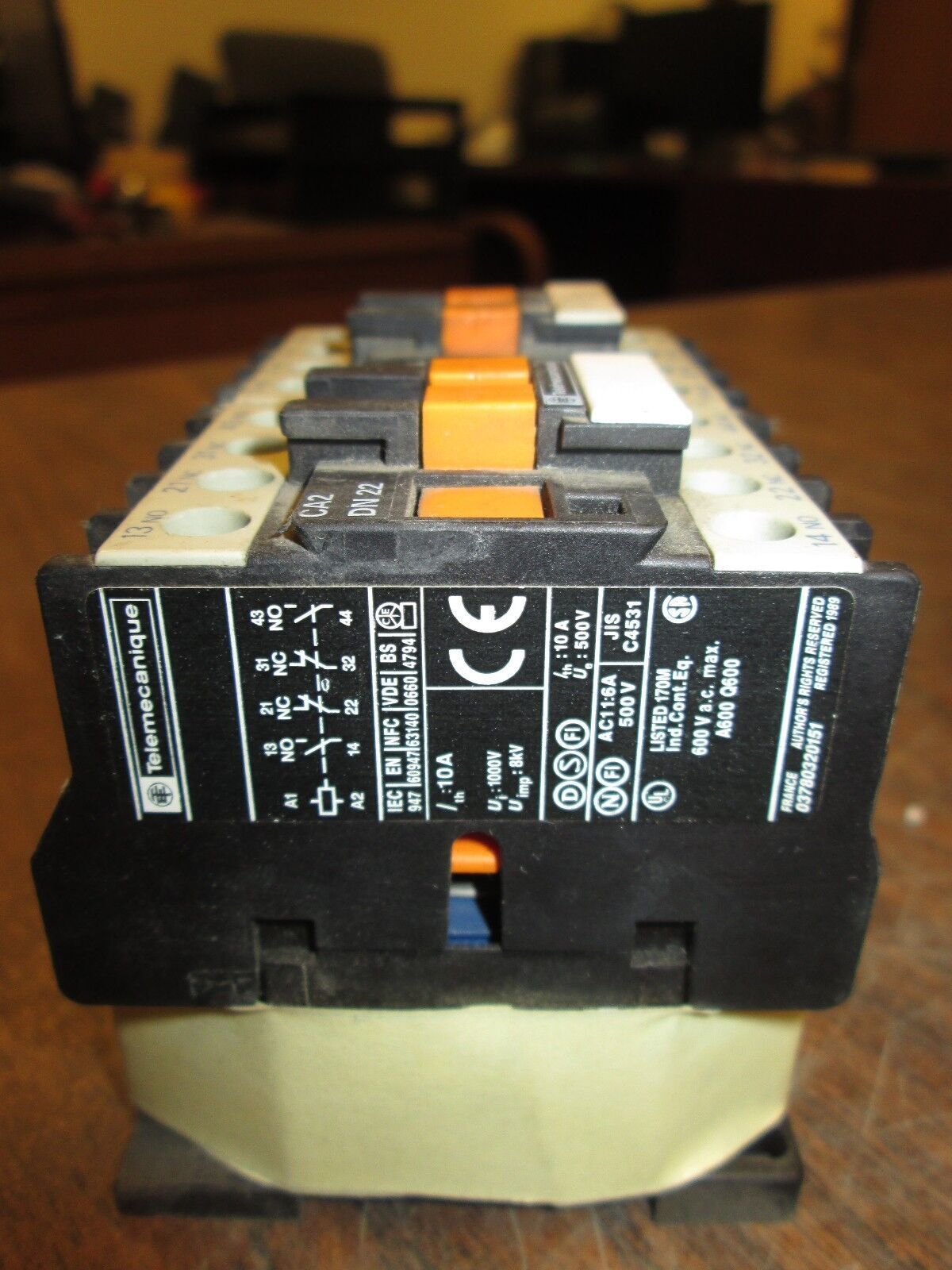 Telemecanique Contactor CA2 DN 22 120V Coil 10A 600V Lot of 2 Used