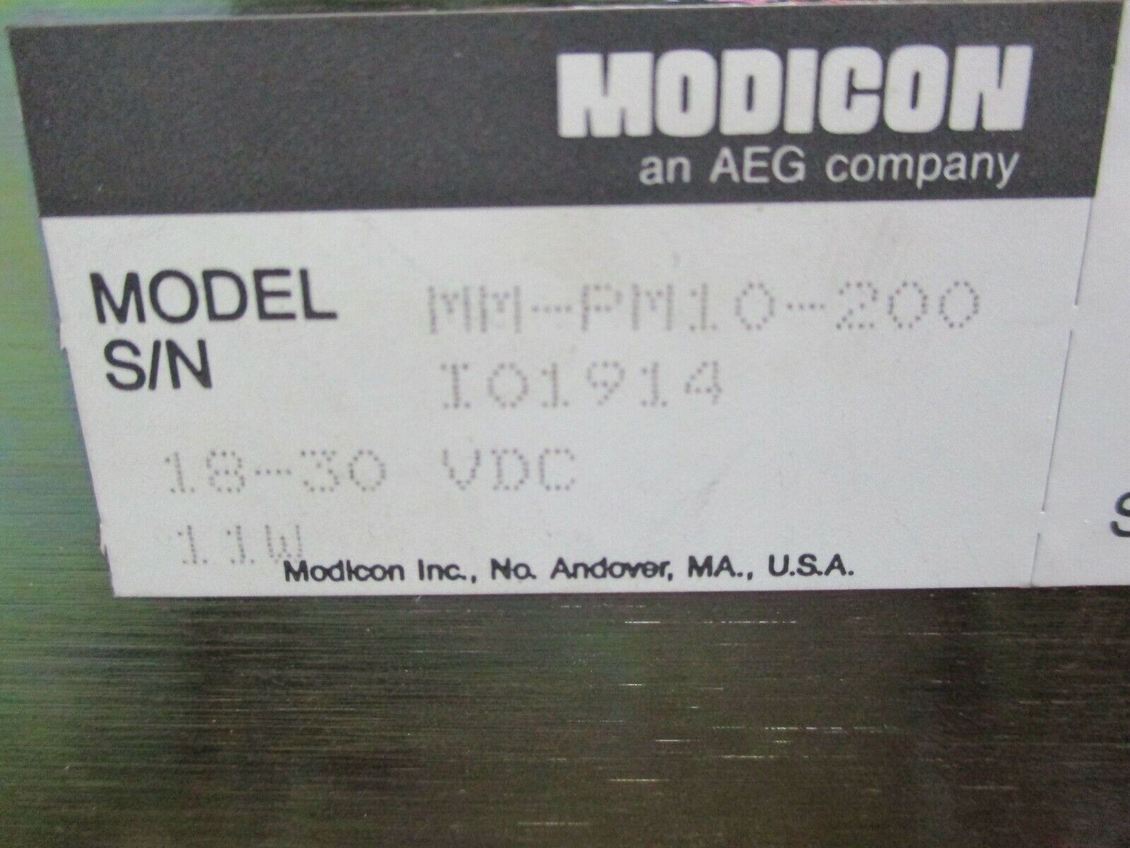 Modicon PanelMate Plus MM-PM10-200 18-30VDC 11W Used