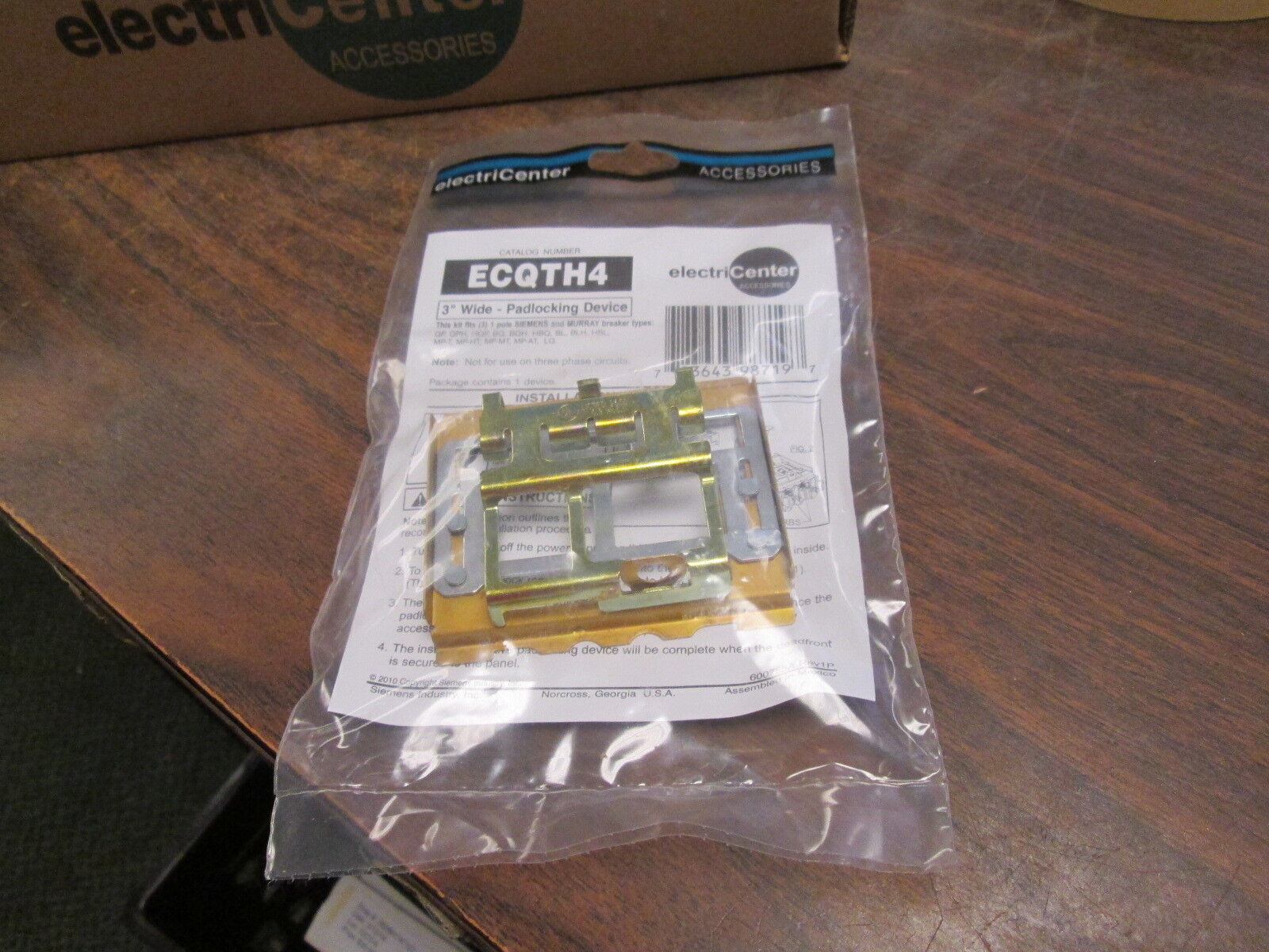 Siemens ElectriCenter Padlocking Device ECQTH4 3" Wide *Box of 14* New Surplus