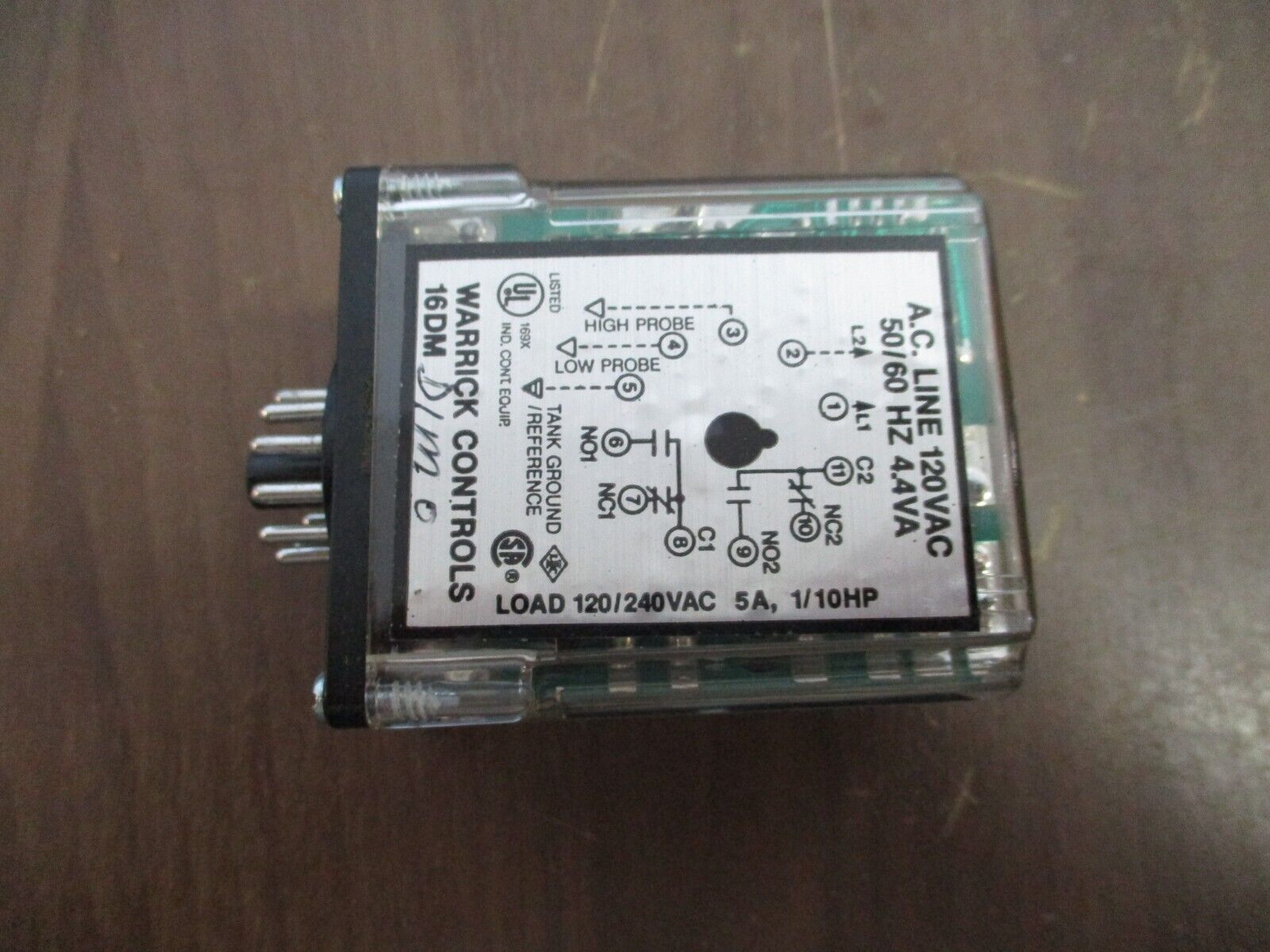 Warrick Controls Control Relay 16DM D1M0 120V 50/60Hz 4.4VA New Surplus